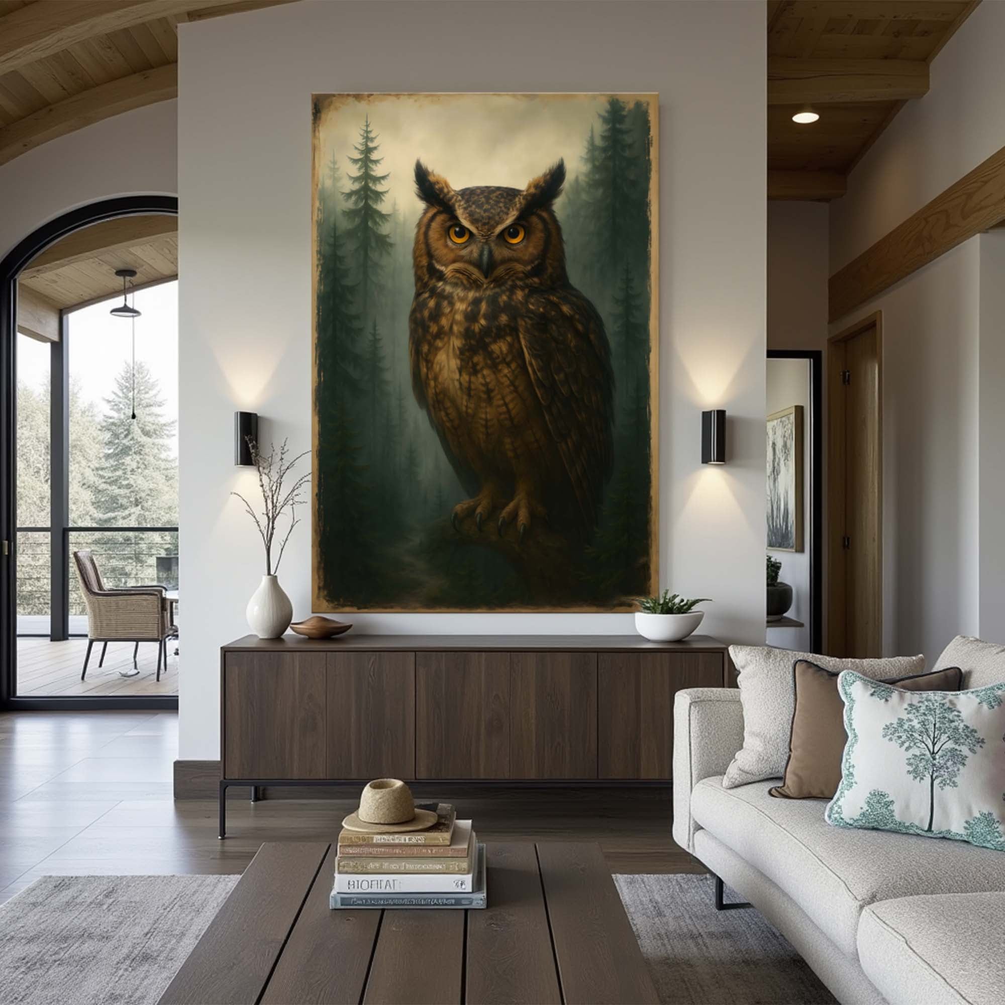 Watcher Of The Woods Owl Wall Art on sale at MyriadMart