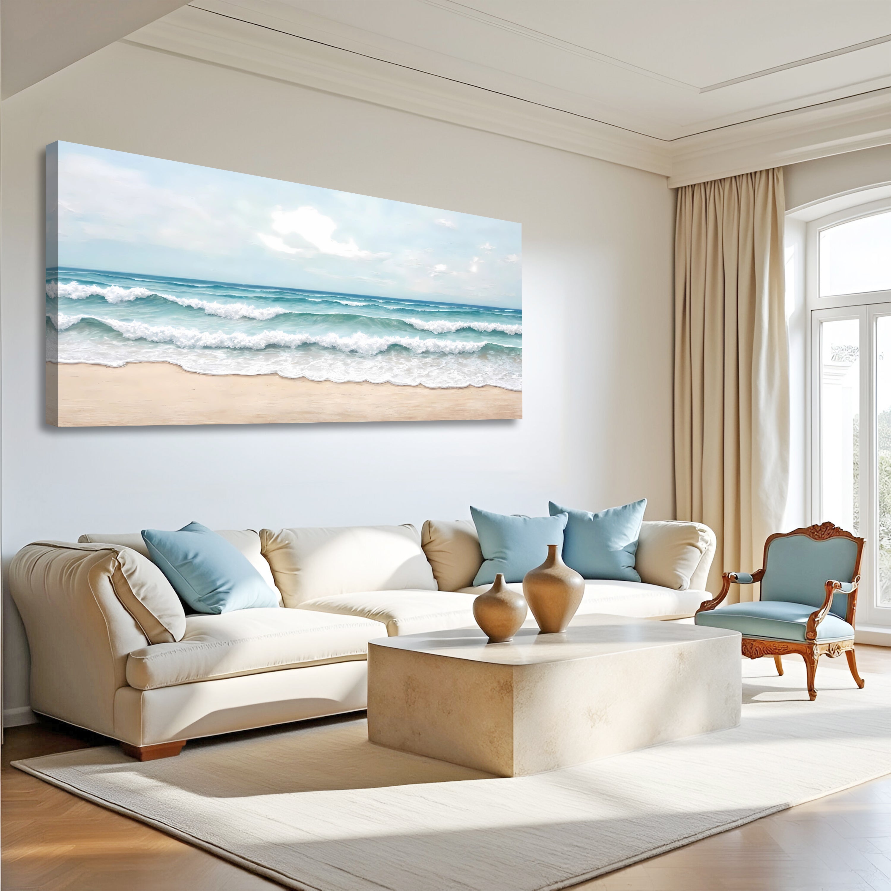 Serene Ocean Wave Coastal Wall Art on sale at MyriadMart