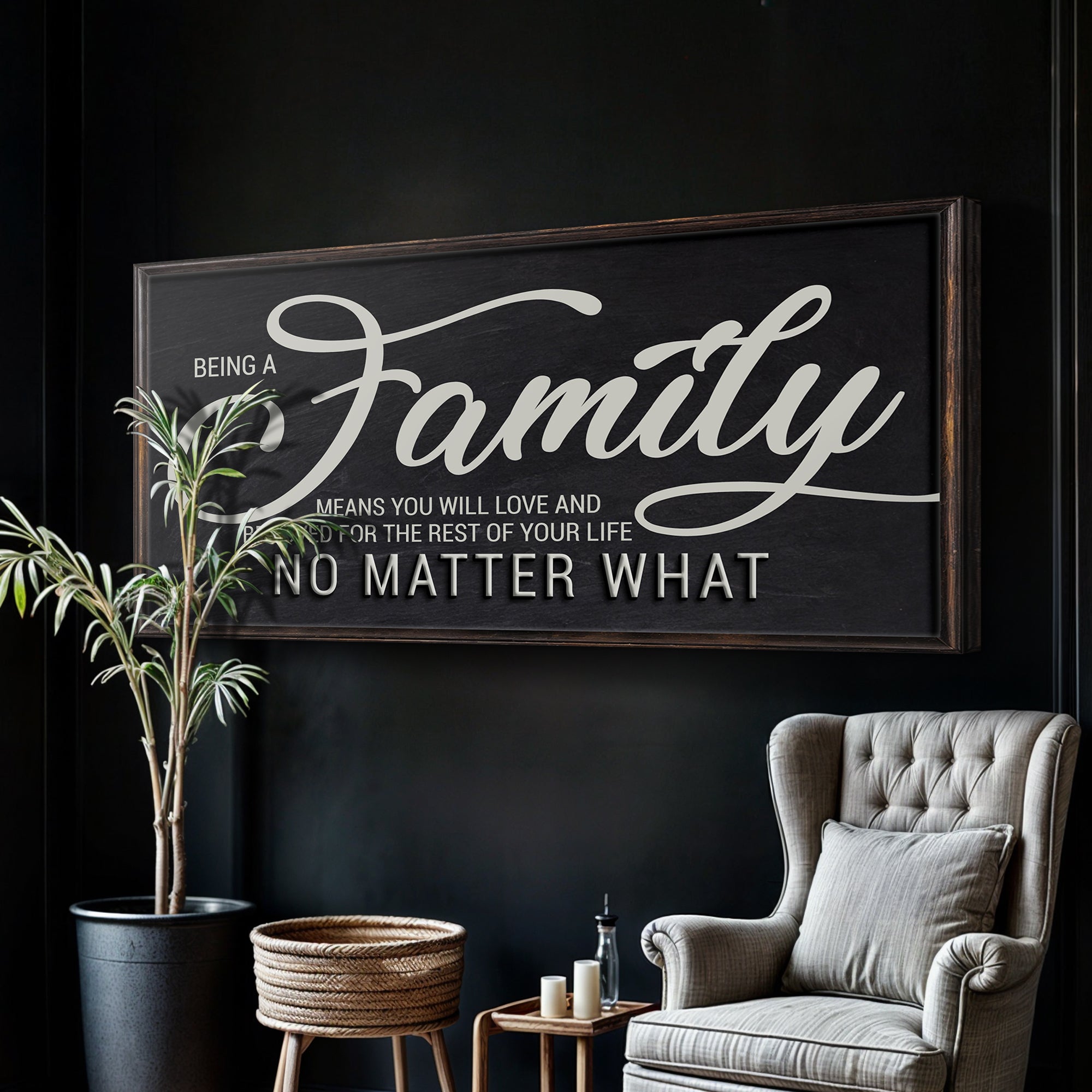 Being A Family Means Family Sign on sale at MyriadMart