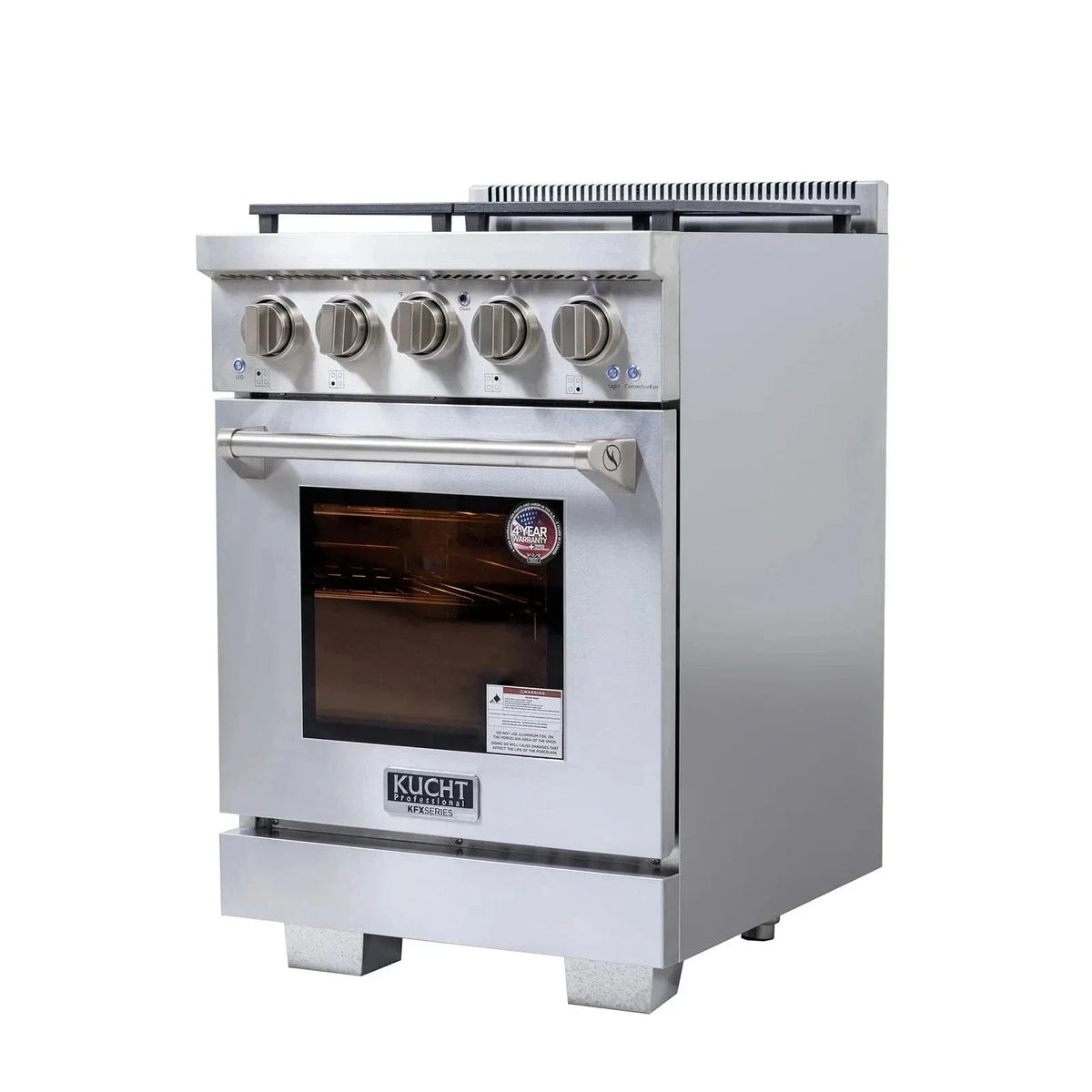 Kucht Professional 24" Gas Range Stainless Steel, True Simmer Burners, KFX2400X-S on sale at MyriadMart