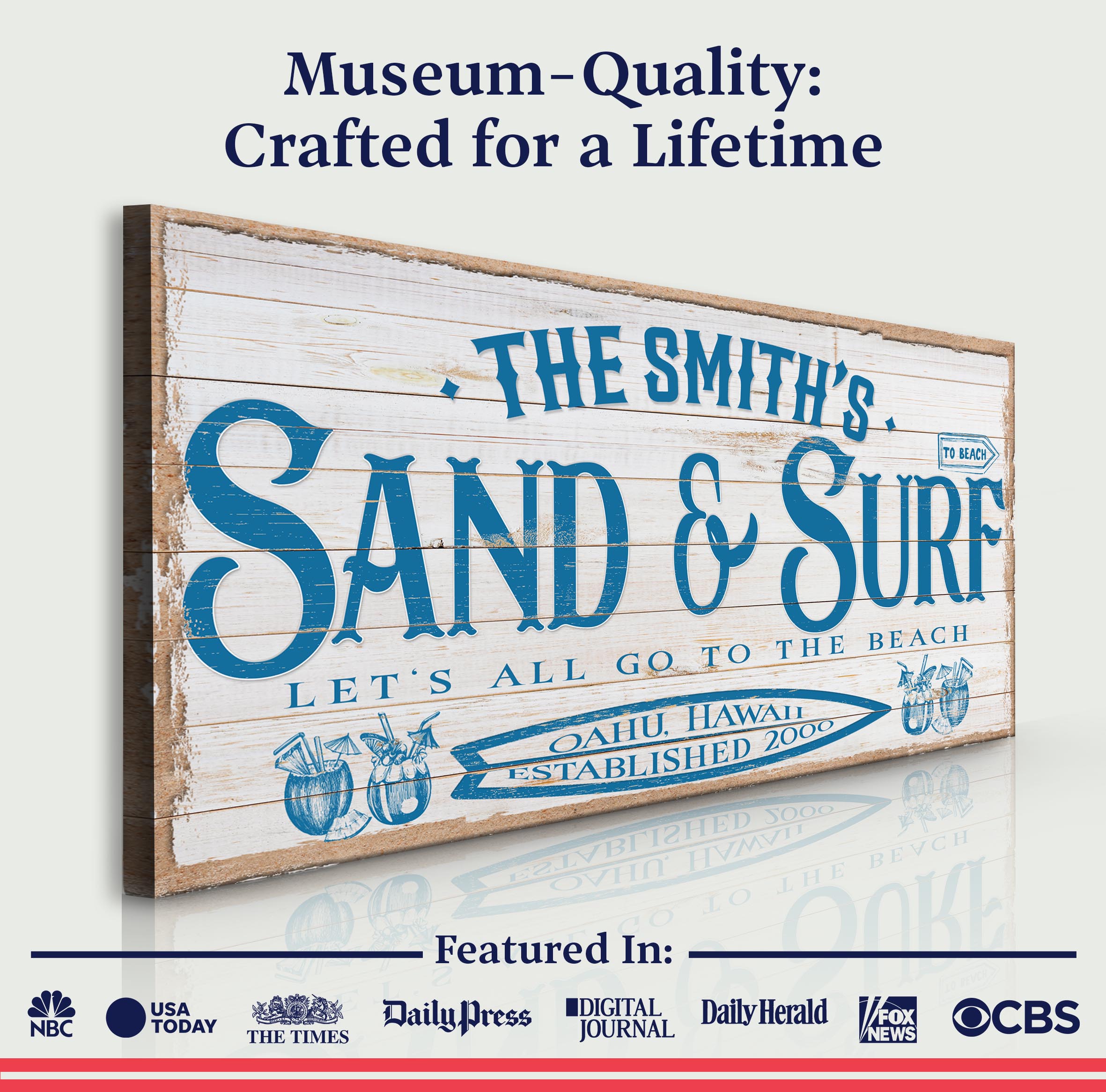 Sand & Surf Sign VIII on sale at MyriadMart