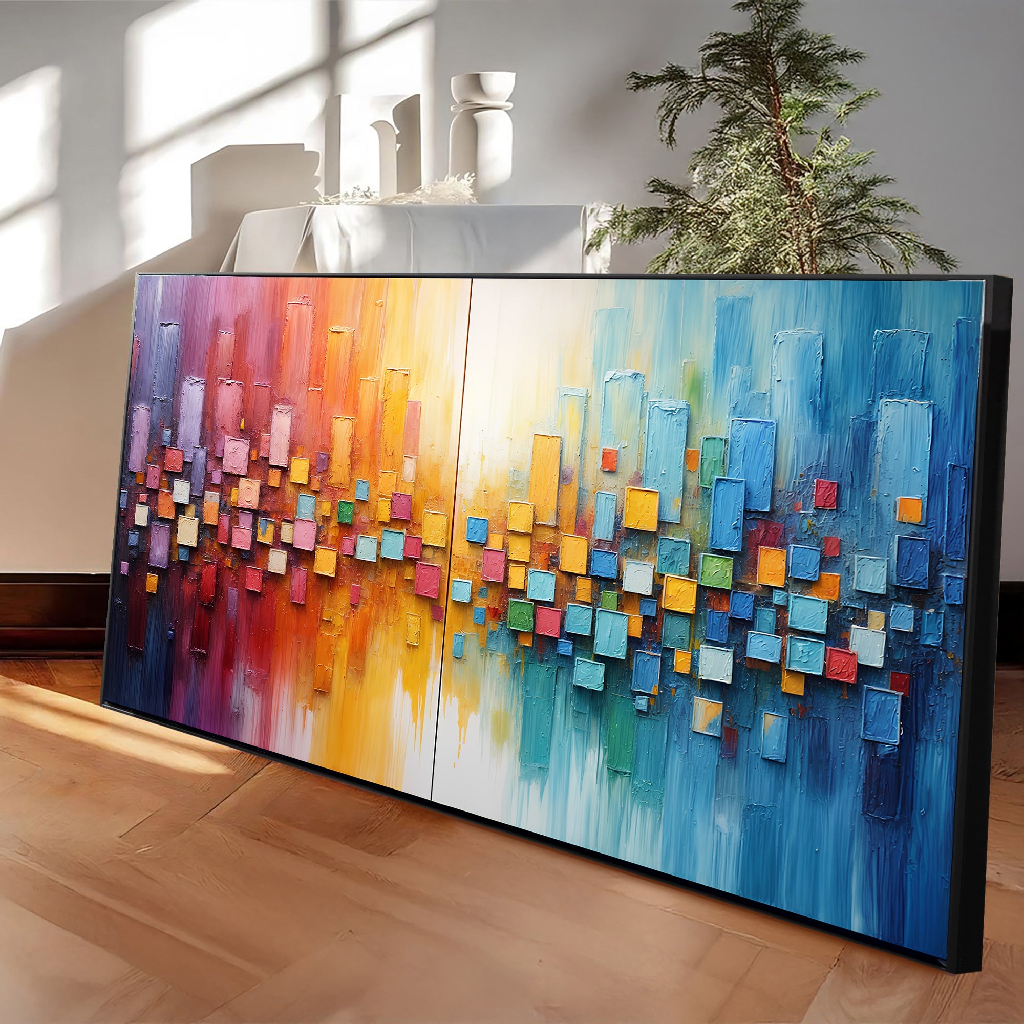 Chroma Dance Impasto Wall Art on sale at MyriadMart