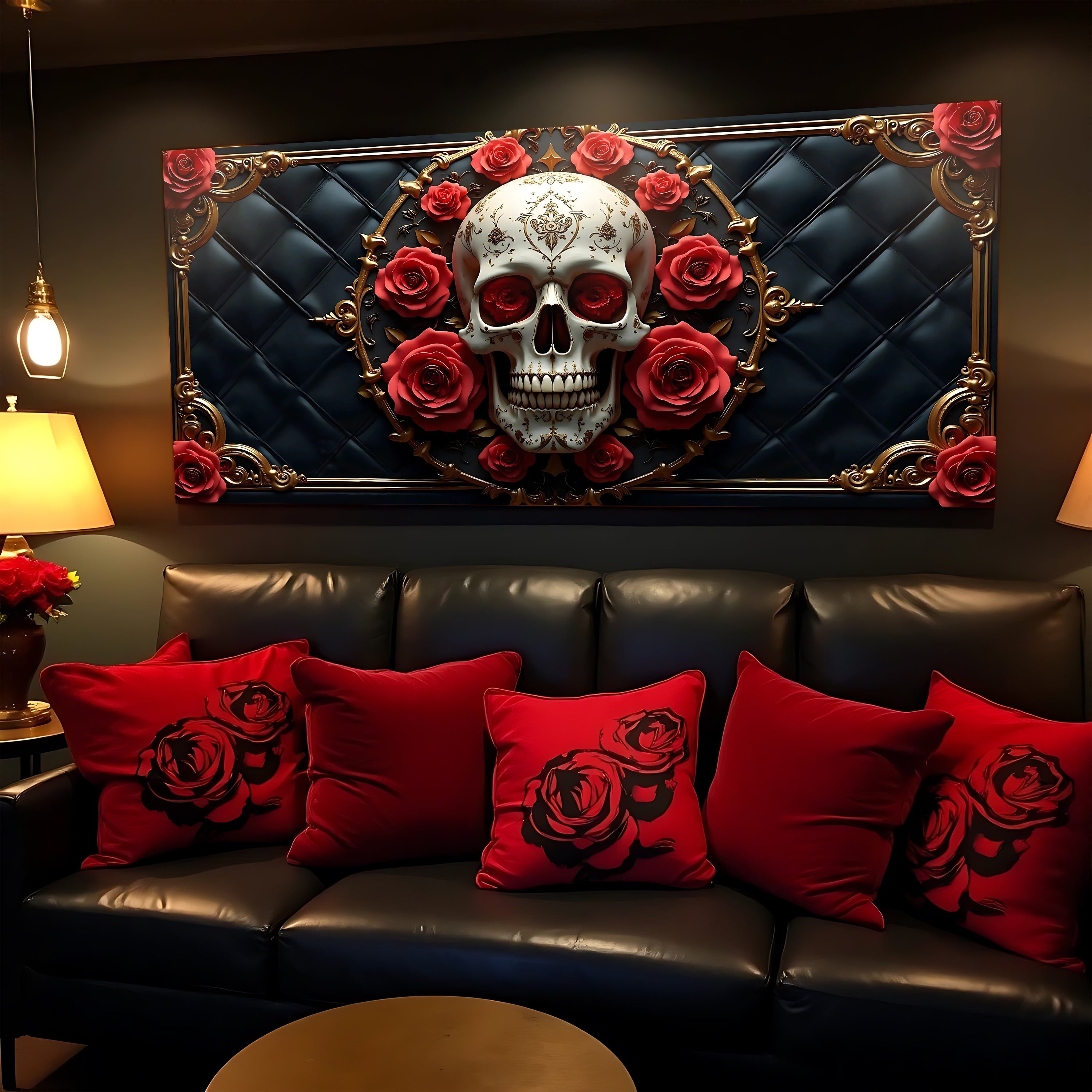3D Rose and Skull Wall Art VII on sale at MyriadMart
