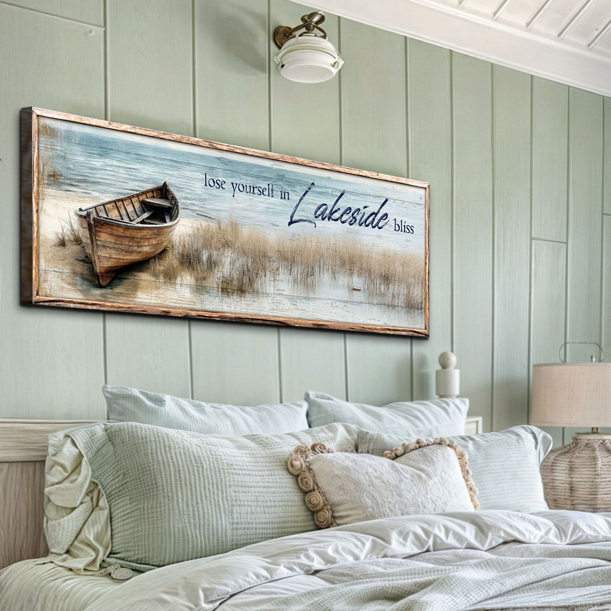 Lose Yourself in Lakeside Bliss Lake House Coastal Sign II on sale at MyriadMart