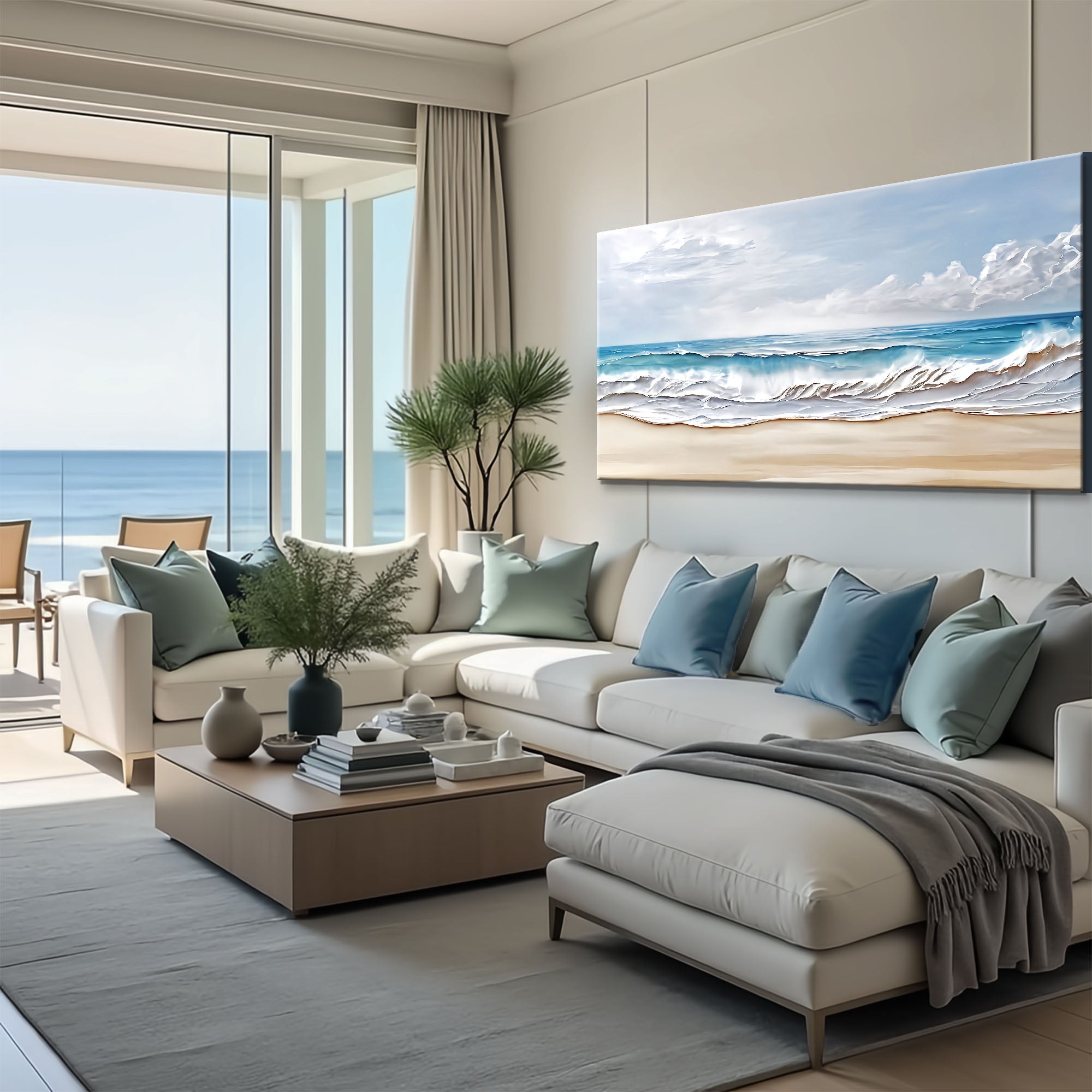 Serene Ocean Wave Coastal Wall Art VII on sale at MyriadMart