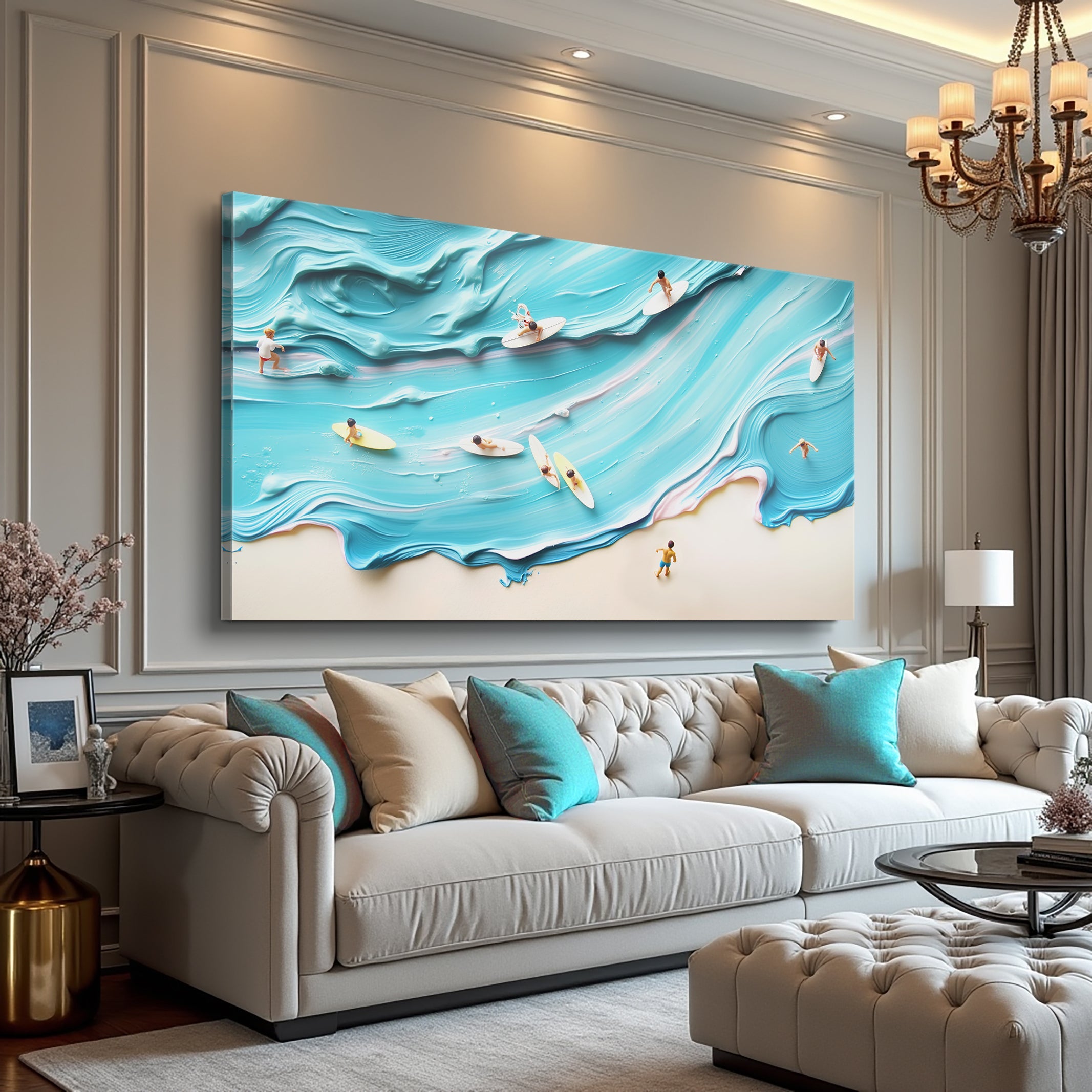 Abstract Aerial View Beach Wall Art on sale at MyriadMart