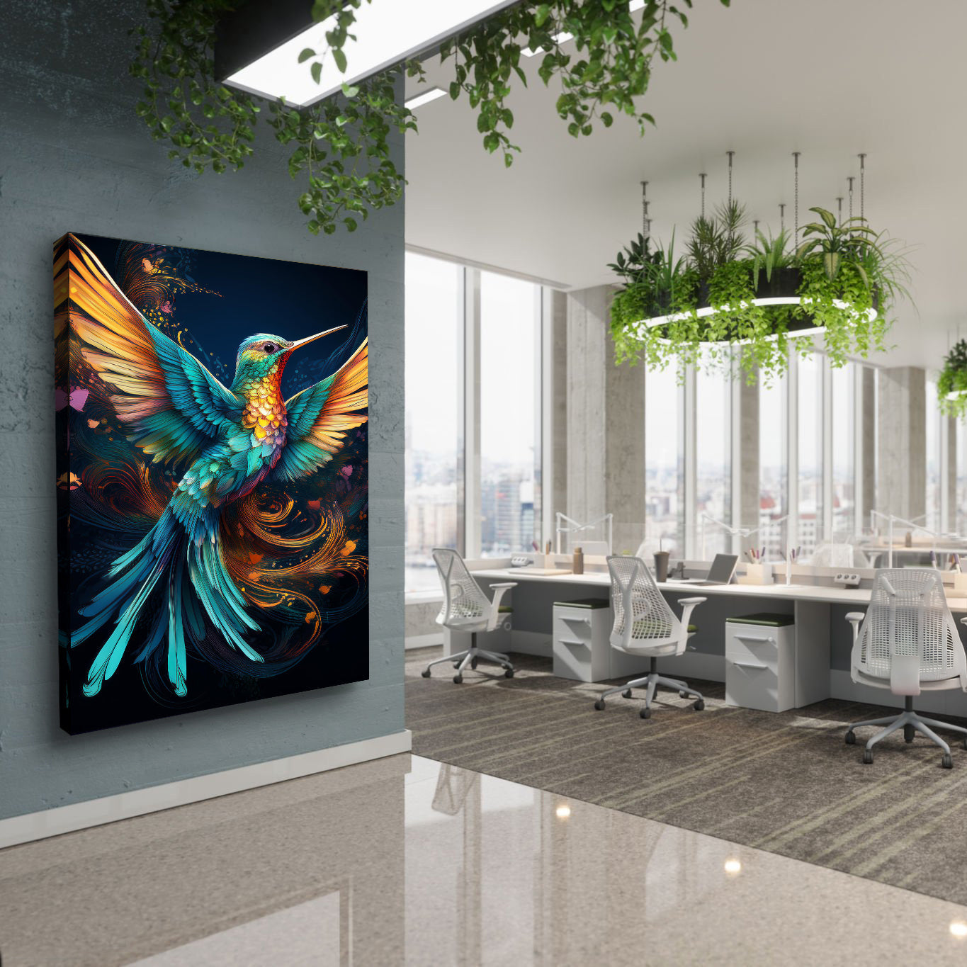Humming Bird Abstract Wall Art II on sale at MyriadMart