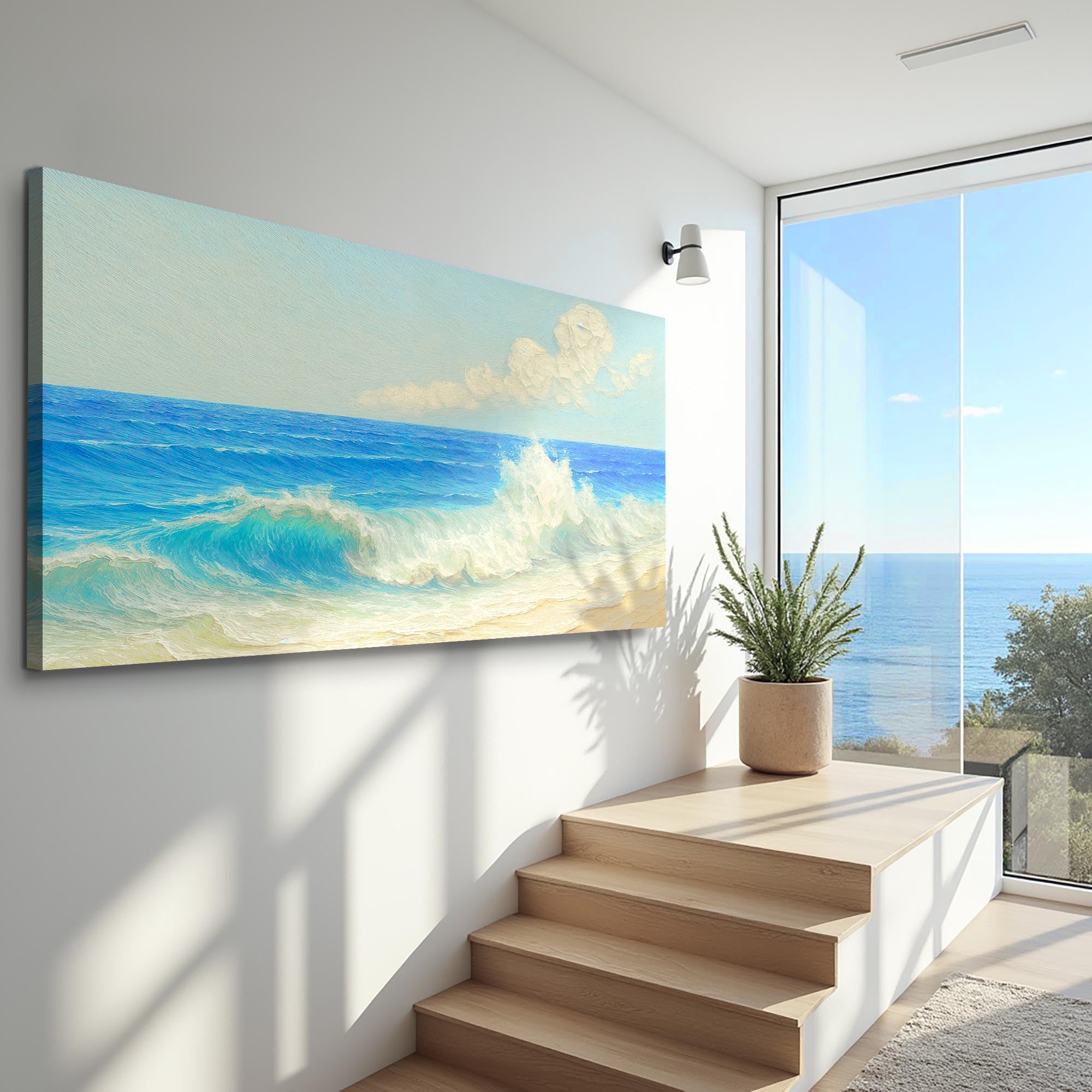 Serene Ocean Wave Coastal Wall Art XIII on sale at MyriadMart
