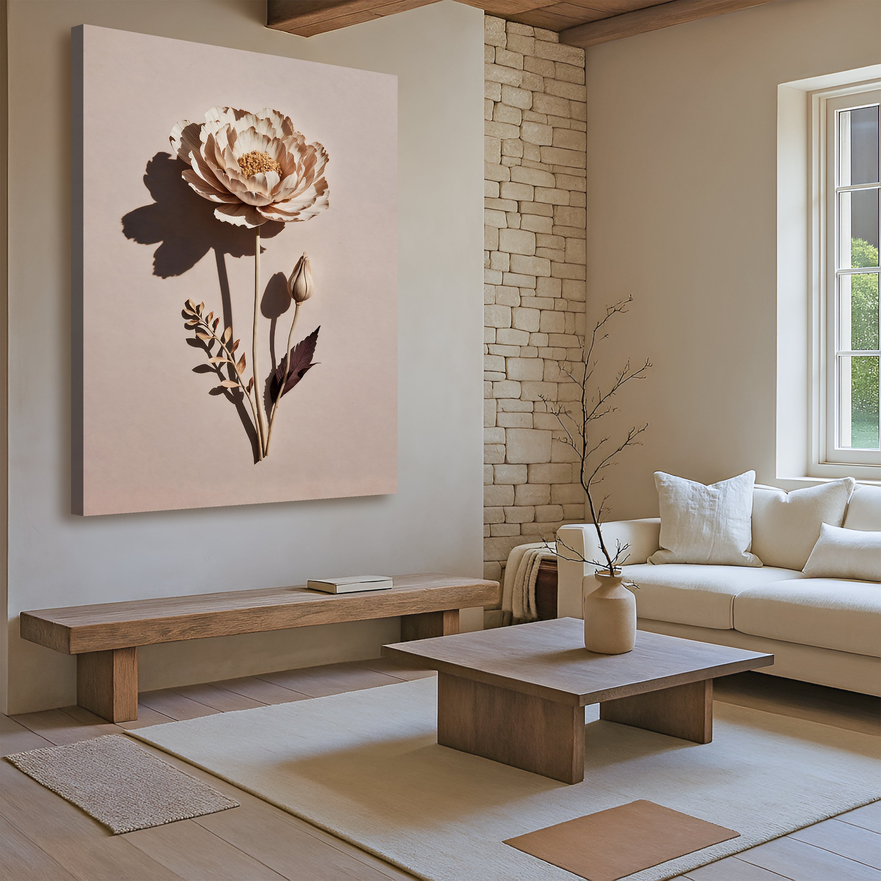 Minimalist Lone Flower Wall Art on sale at MyriadMart