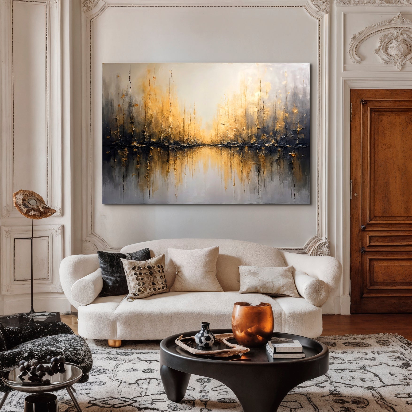 Golden Reflections Abstract Wall Art on sale at MyriadMart
