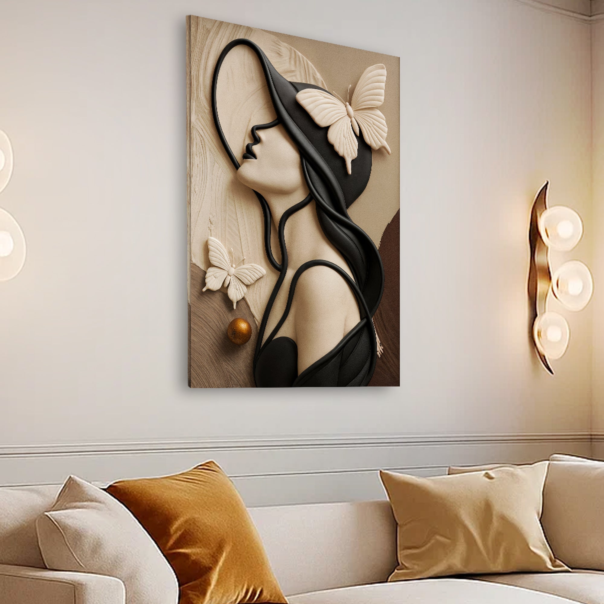 Woman's Delicate Lines Wall Art on sale at MyriadMart