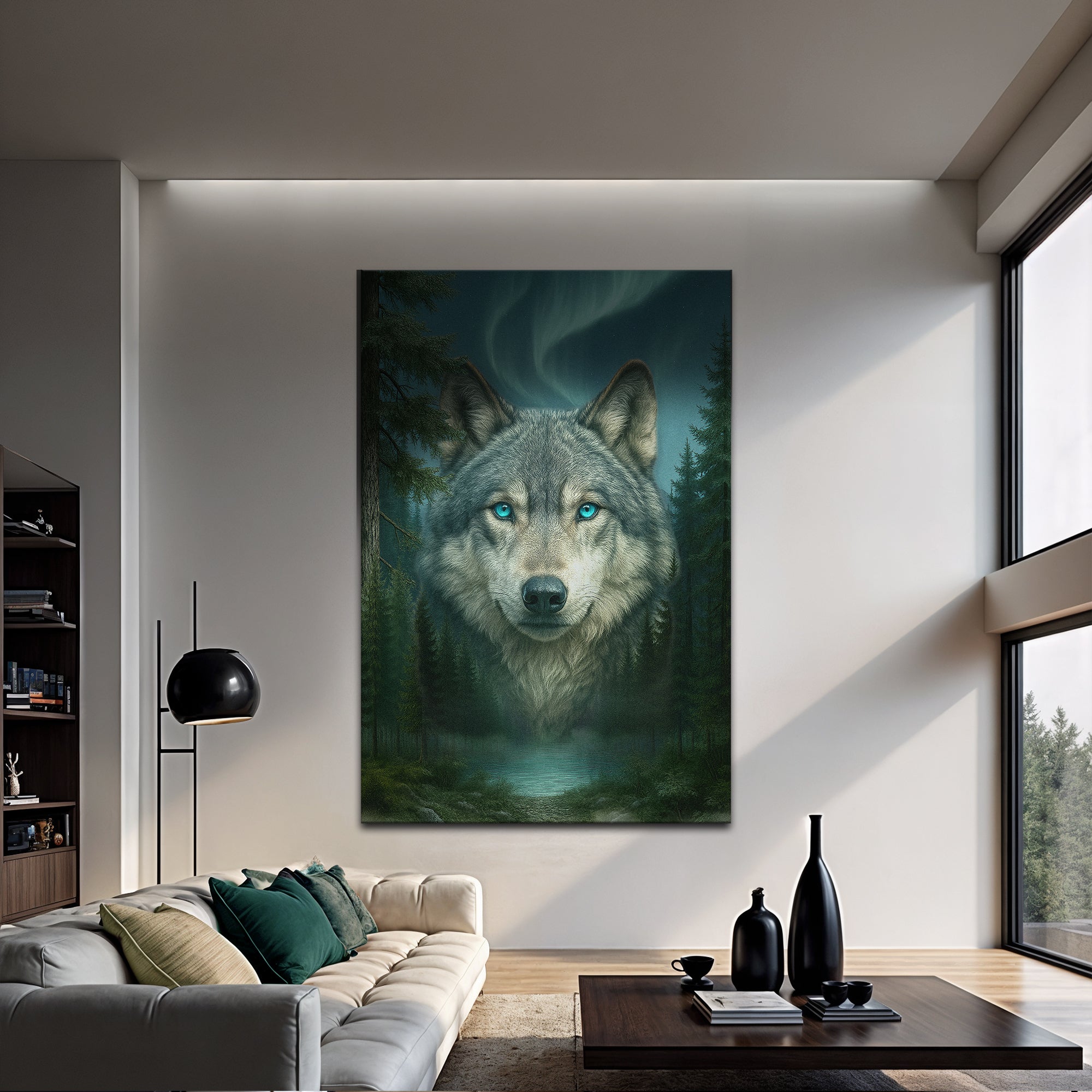 Wolf Northern Symphony Wall Art on sale at MyriadMart