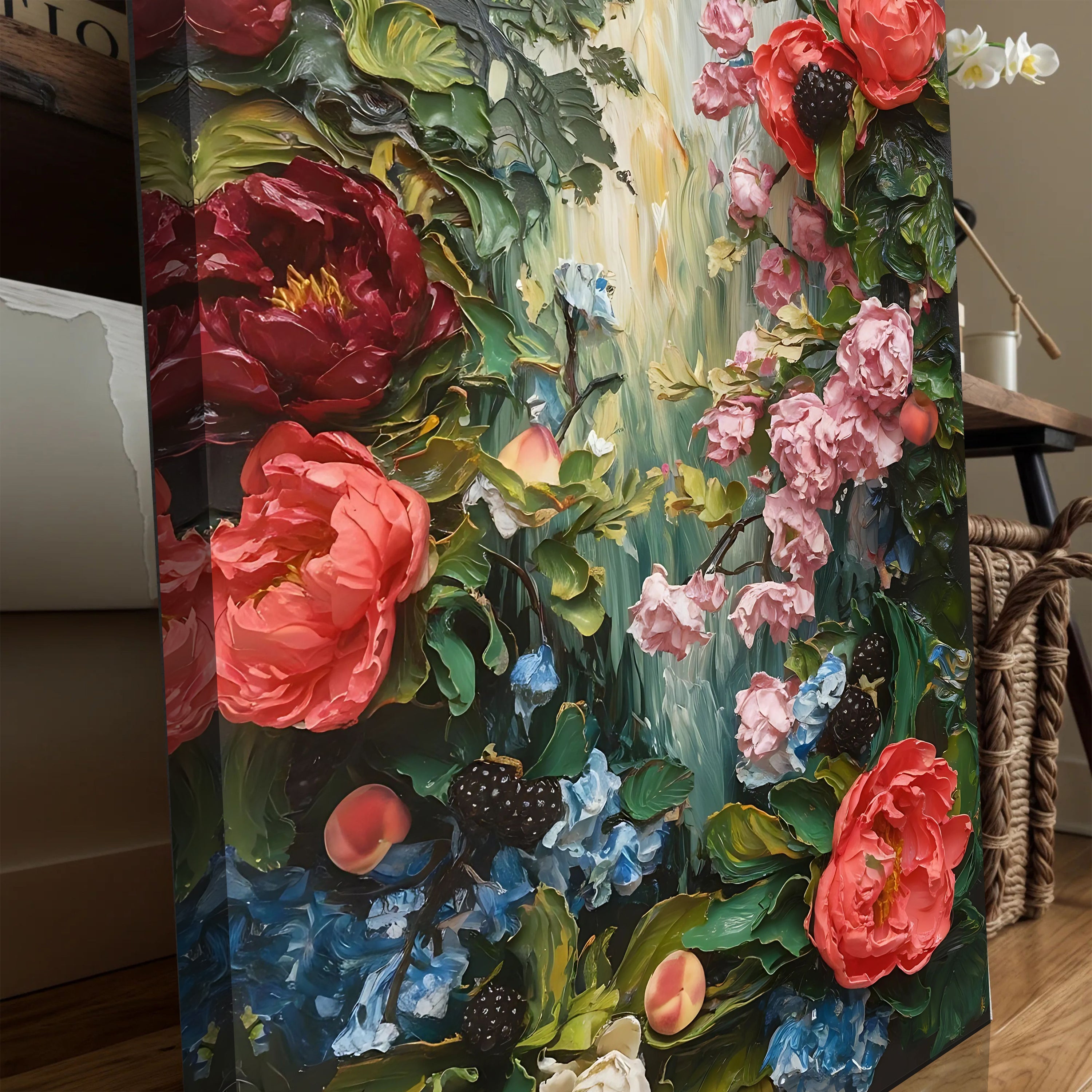 Garden Floral Impasto Wall Art on sale at MyriadMart