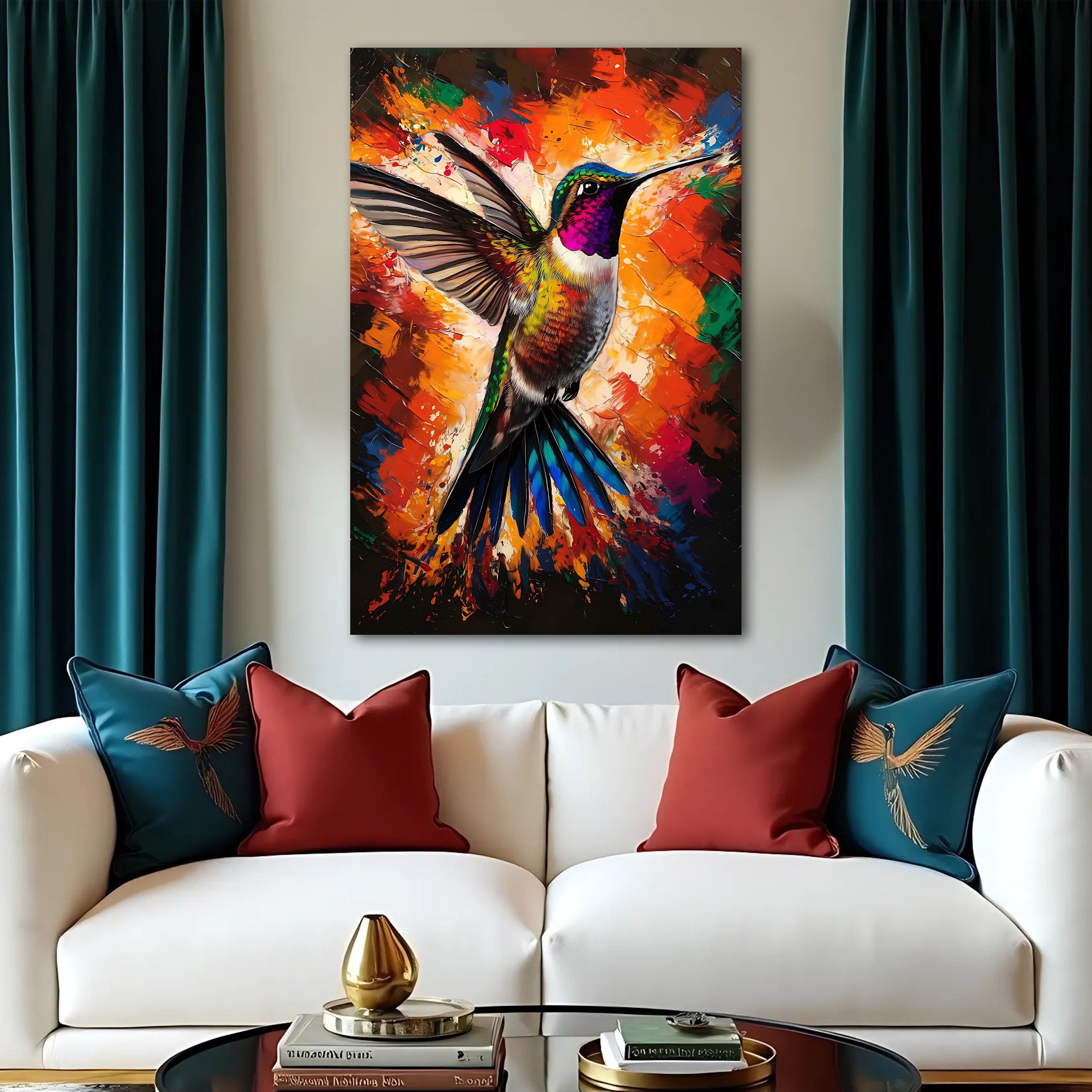 Humming Bird Abstract Wall Art on sale at MyriadMart