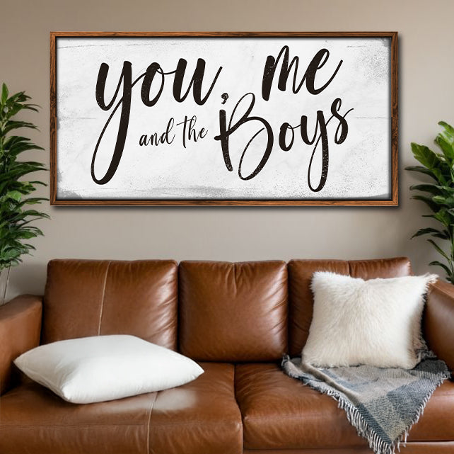 You Me and the Boys Farmhouse Bedroom Sign III on sale at MyriadMart
