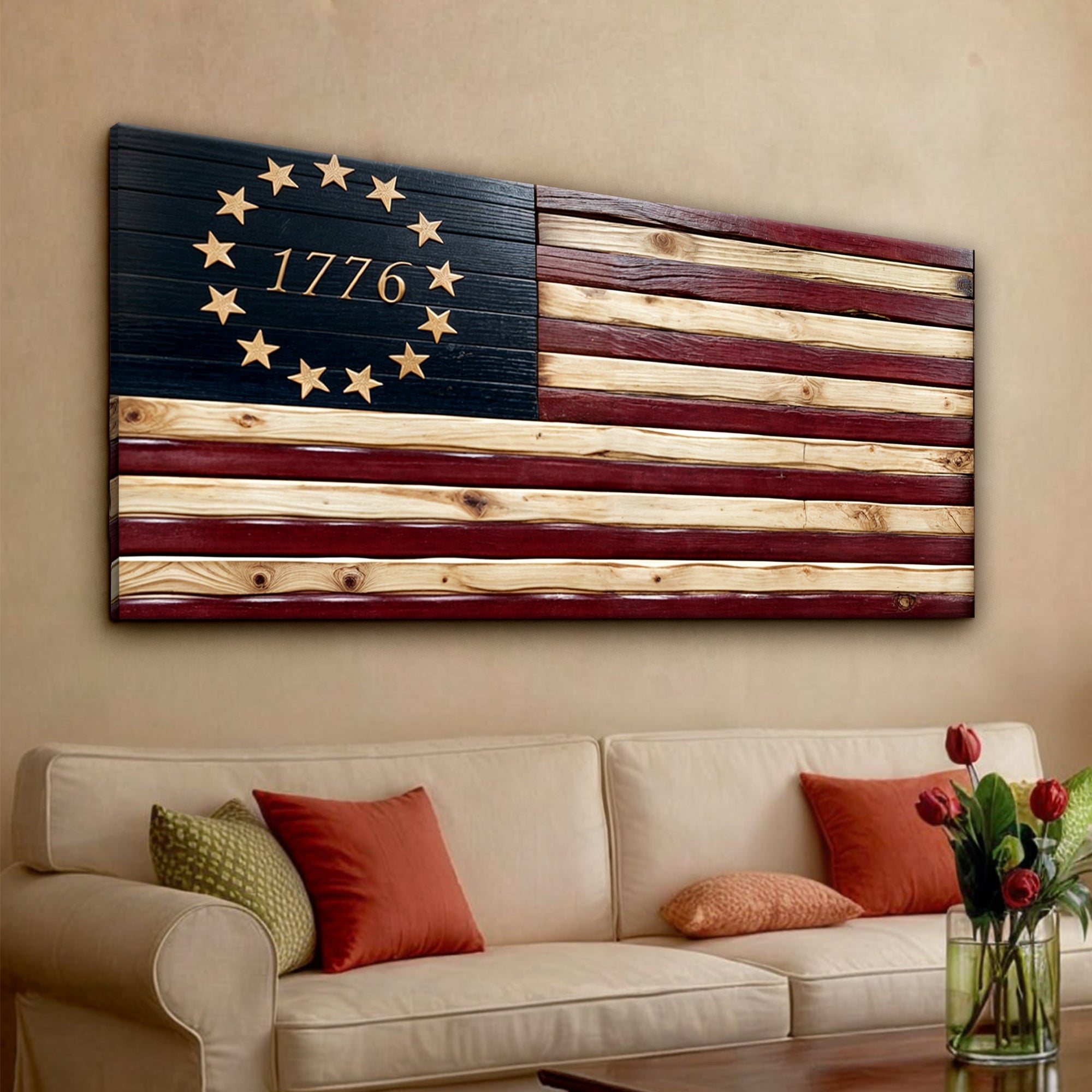 1776 American Flag Wall Art on sale at MyriadMart