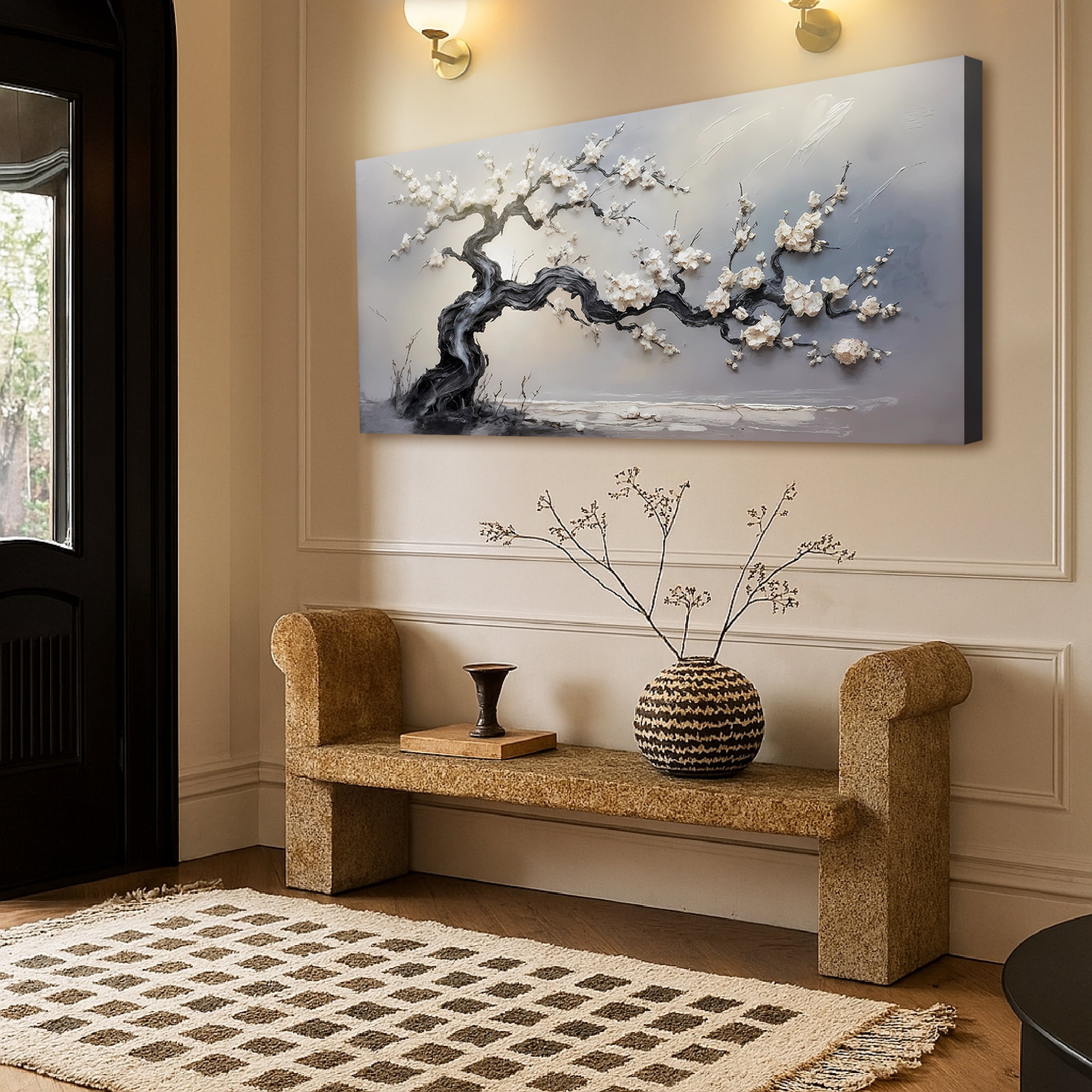 White Blossom Wall Art on sale at MyriadMart