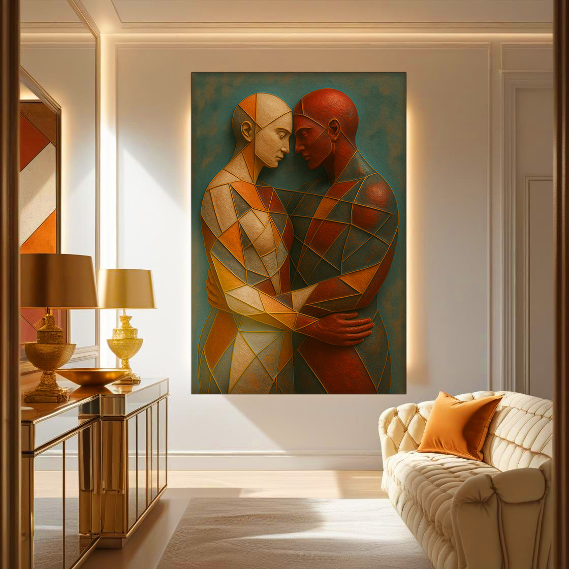 Embrace of Geometry Abstract Wall Art III on sale at MyriadMart