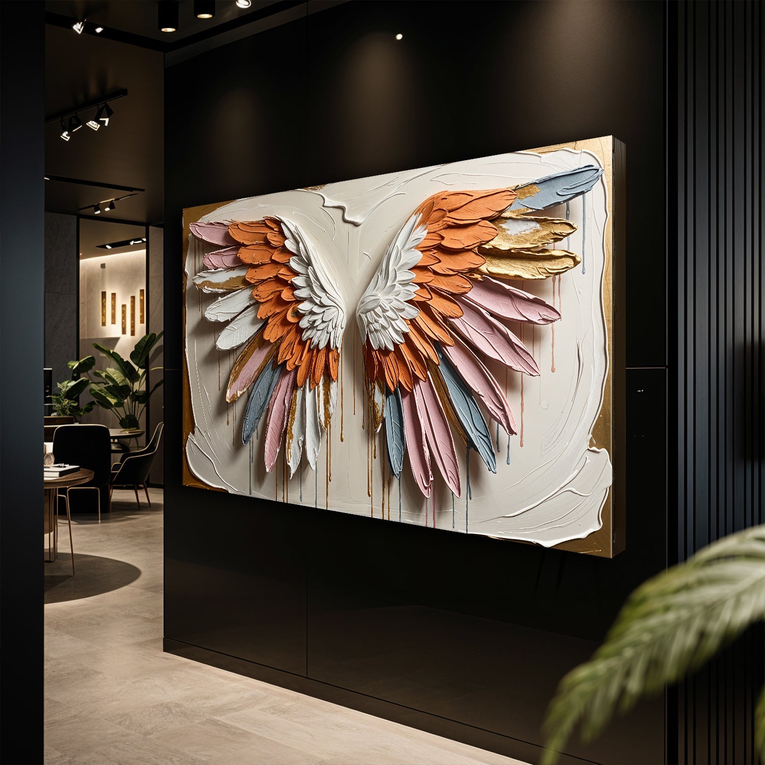 Angelic Wings Impasto Wall Art on sale at MyriadMart