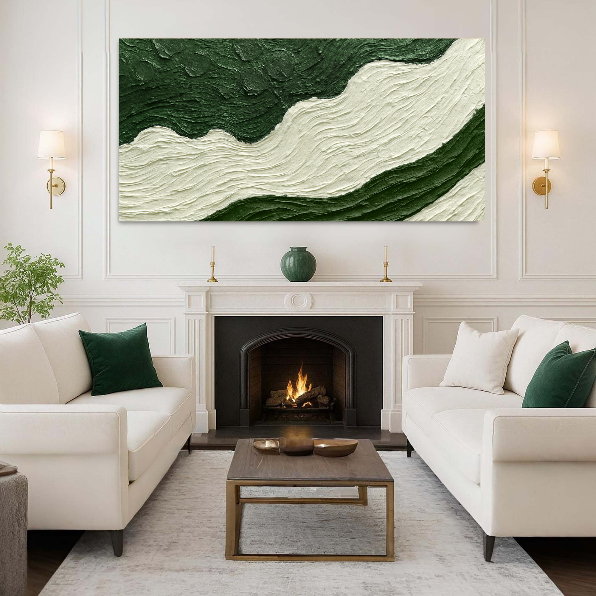 Green Rivers Abstract Wall Art VII on sale at MyriadMart