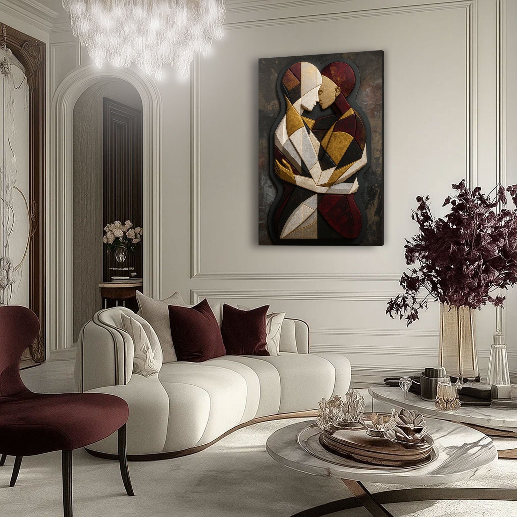 Embrace of Geometry Abstract Wall Art II on sale at MyriadMart