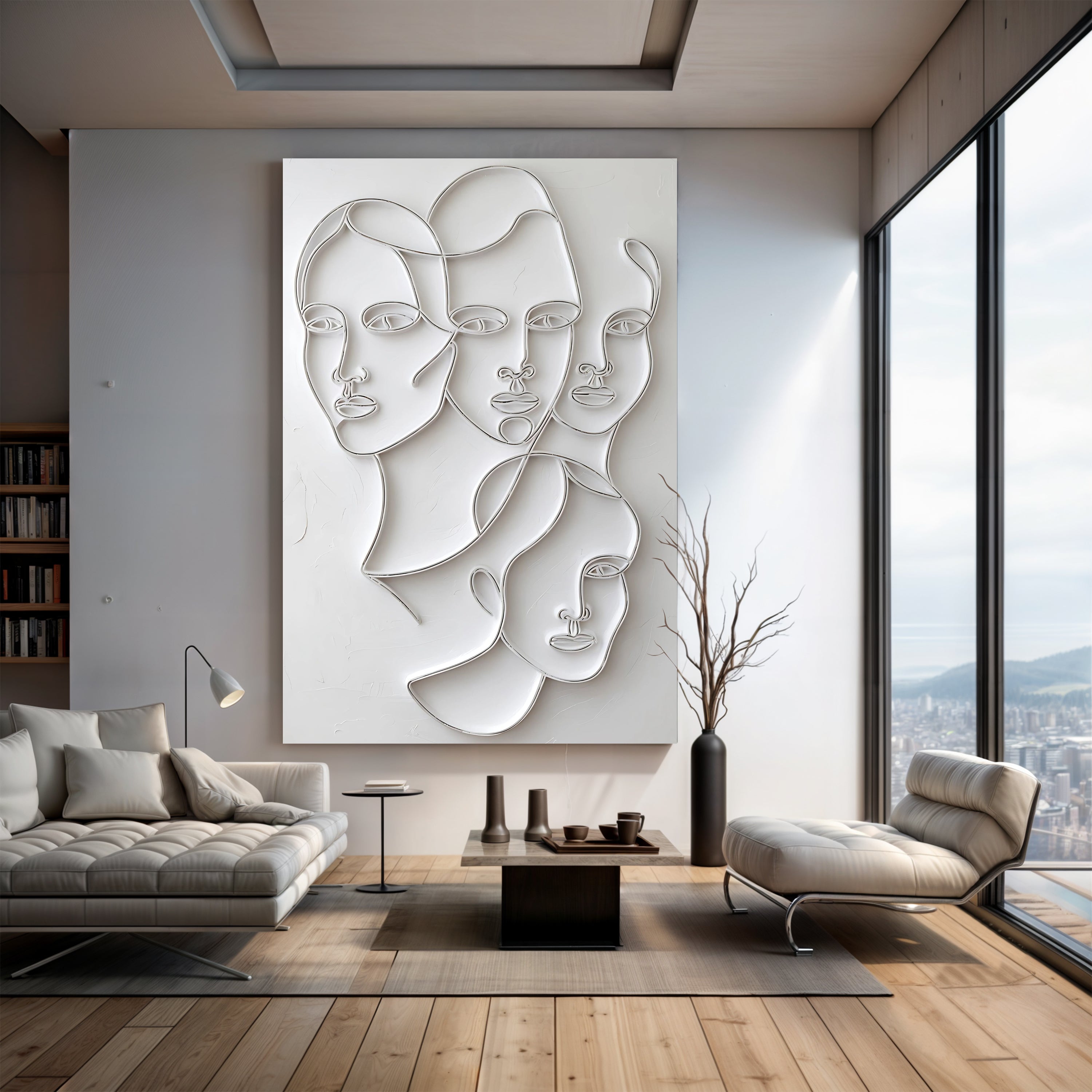 3D Minimalist Faces Wall Art on sale at MyriadMart