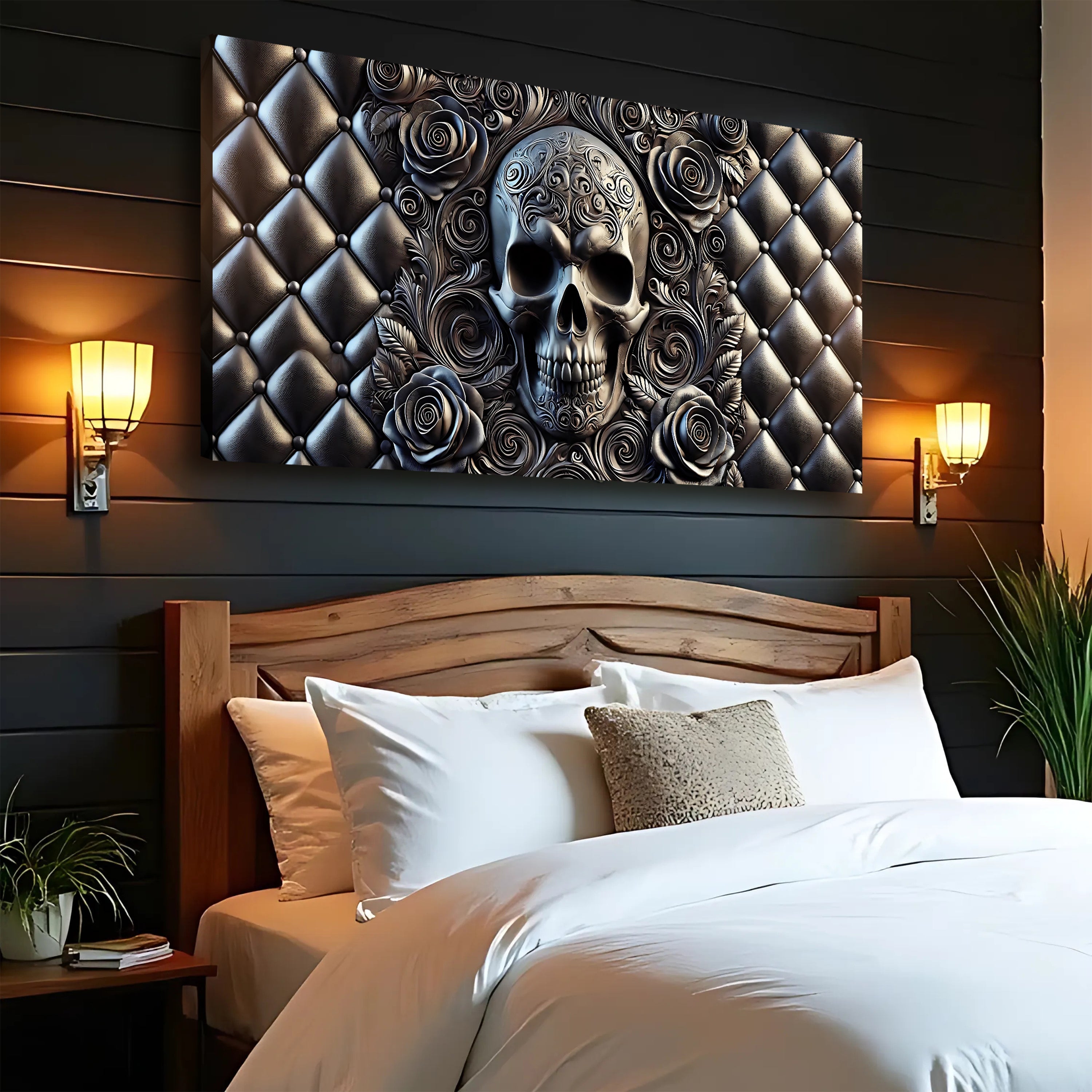 3D Rose And Skull Wall Art IV on sale at MyriadMart