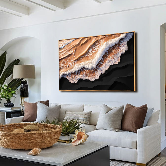 Amber Ocean Waves Wall Art on sale at MyriadMart
