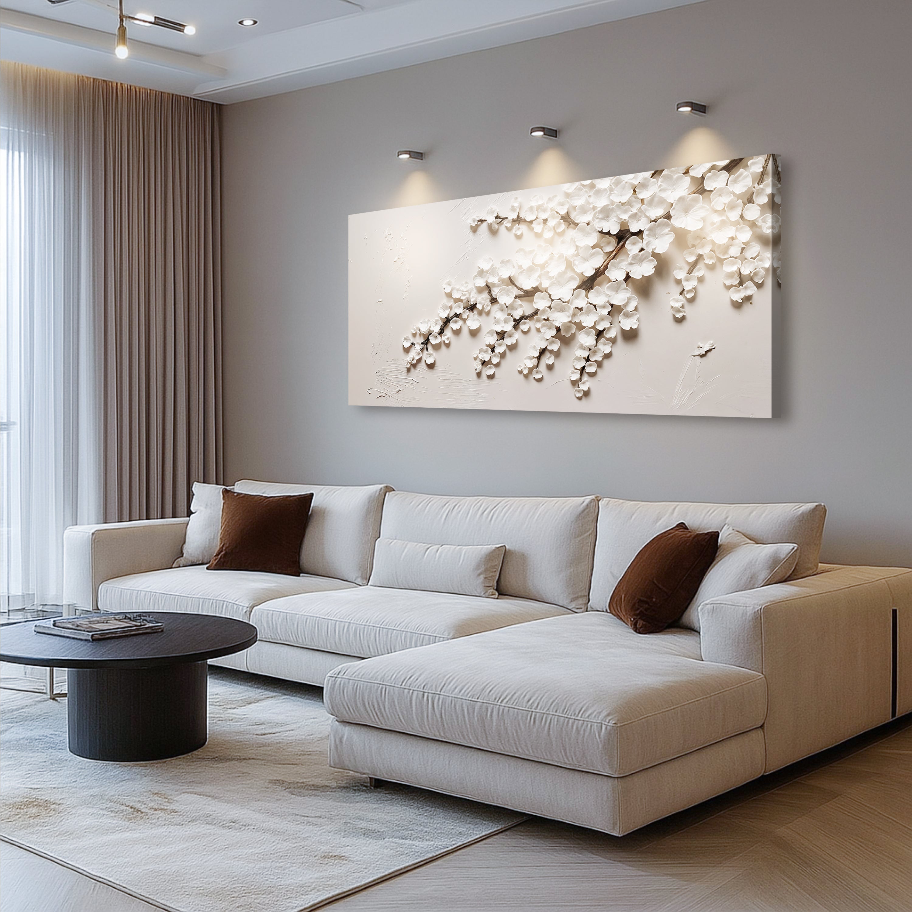 White Cherry Blossom Wall Art on sale at MyriadMart