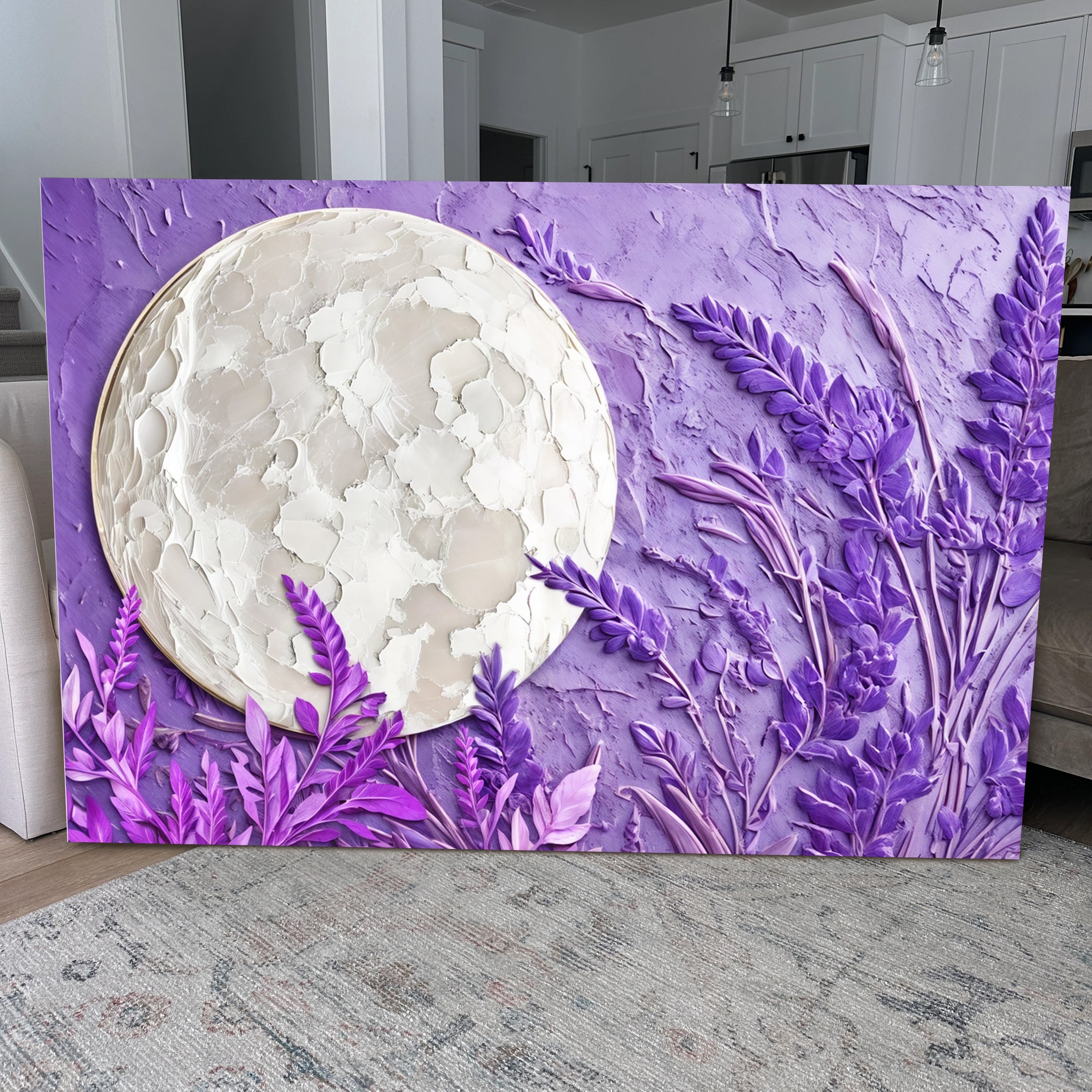 3D Lavander Moon Wall Art on sale at MyriadMart
