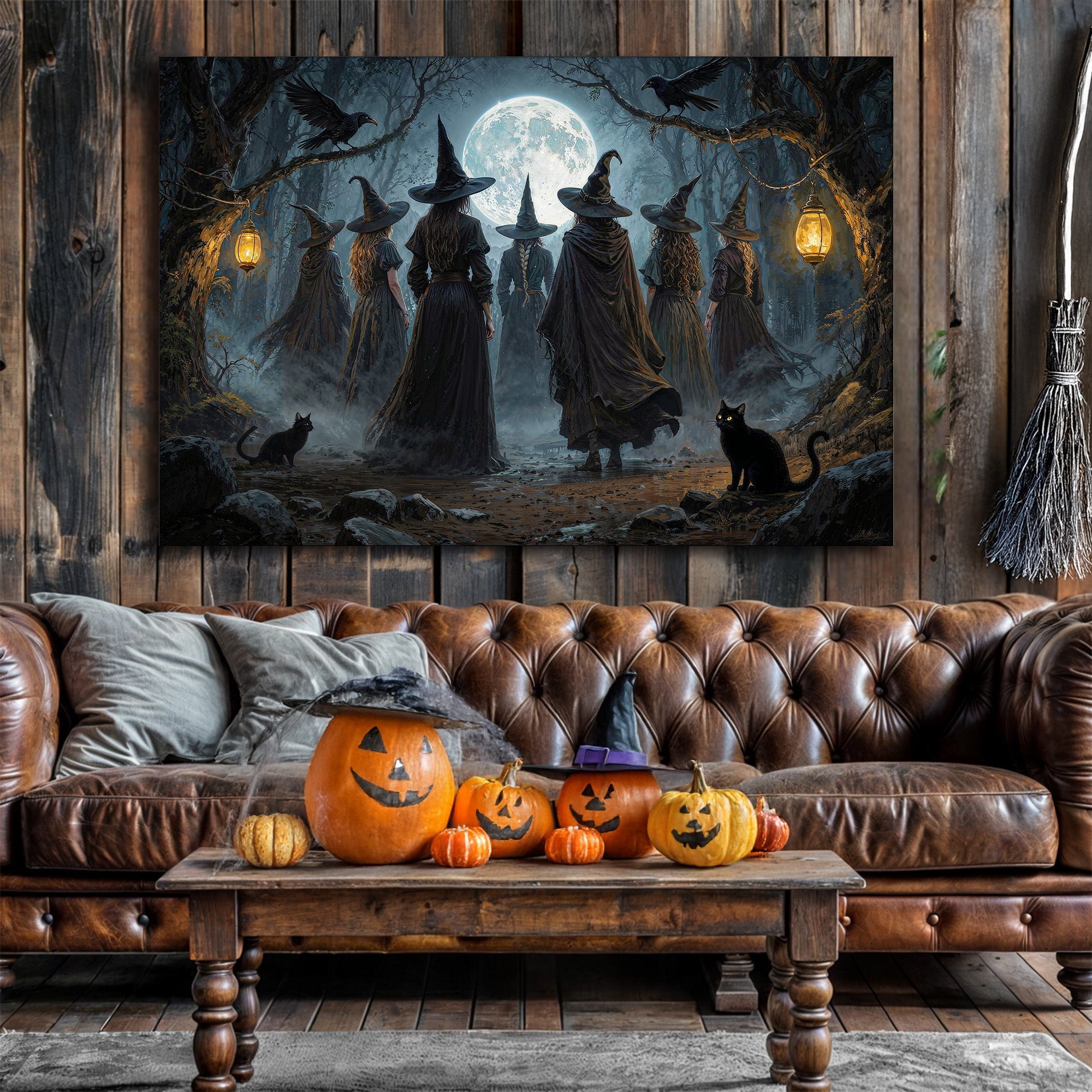 Coven of Witches Halloween Wall Art on sale at MyriadMart