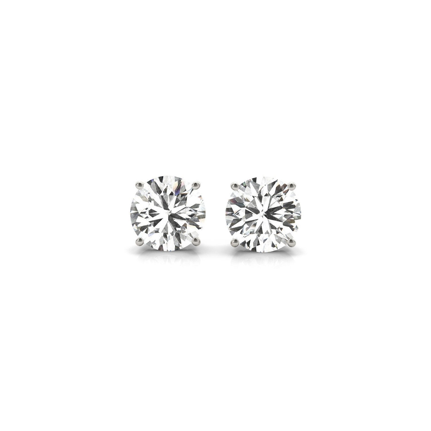 2 cttw Certified IGI Lab Grown Round Diamond Stud Earrings 14k White Gold G/VS2 on sale at MyriadMart