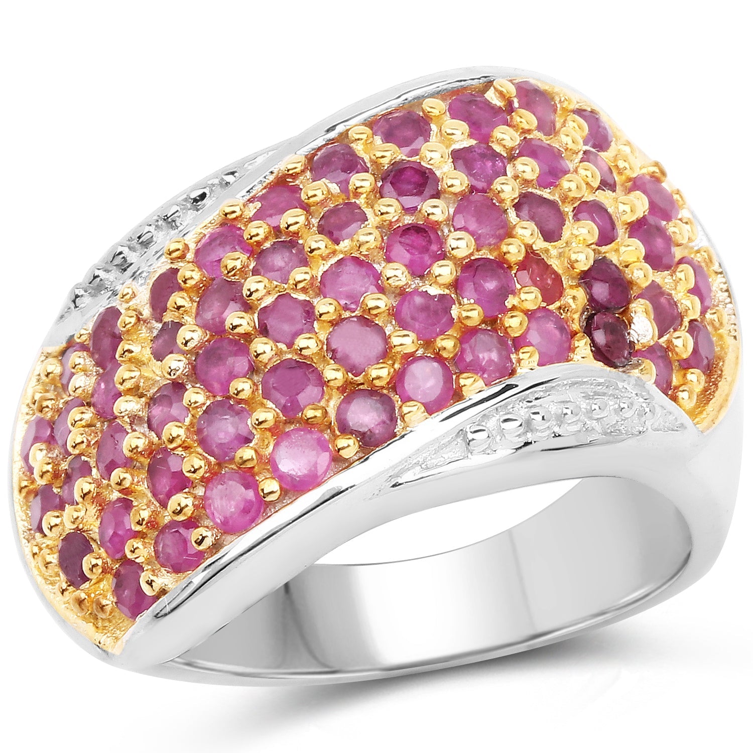 2.49 Carat Genuine Ruby .925 Sterling Silver Ring on sale at MyriadMart