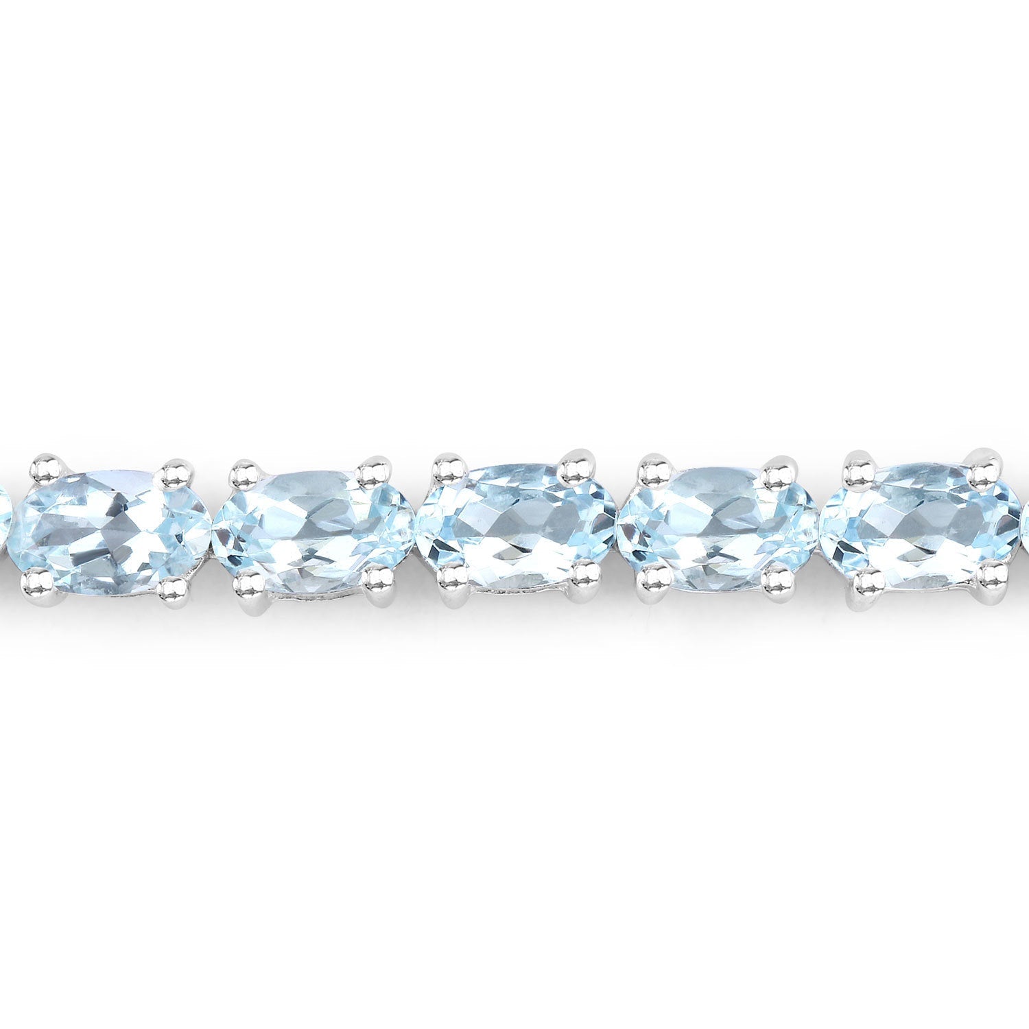 2.20 Carat Genuine Aquamarine .925 Sterling Silver Bracelet on sale at MyriadMart