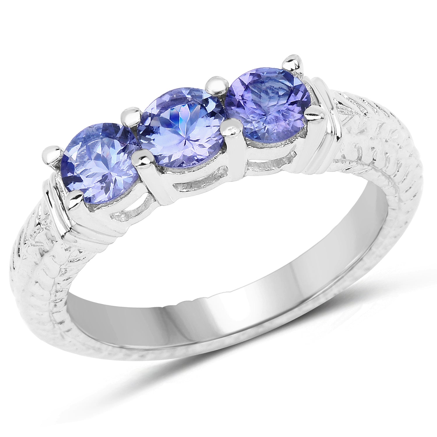 1.11 Carat Genuine Tanzanite .925 Sterling Silver Ring on sale at MyriadMart