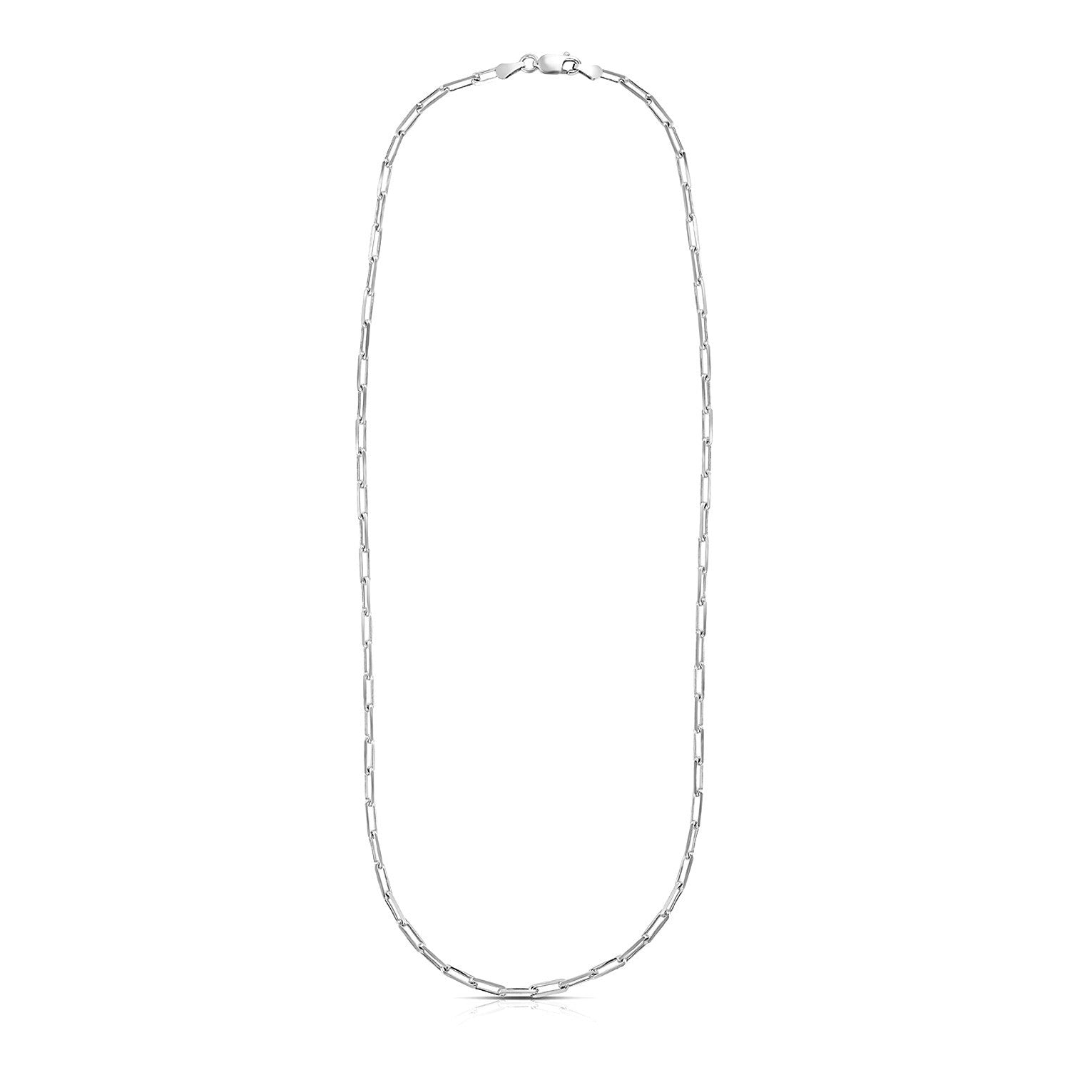 Sterling Silver Rhodium Plated Paperclip Chain 3.0 mm on sale at MyriadMart