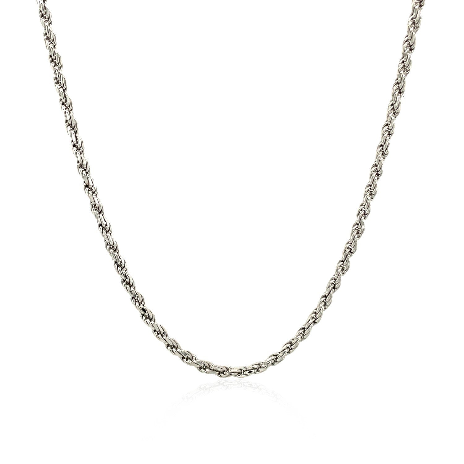 Sterling Silver 1.8mm Diamond Cut Rope Style Chain on sale at MyriadMart