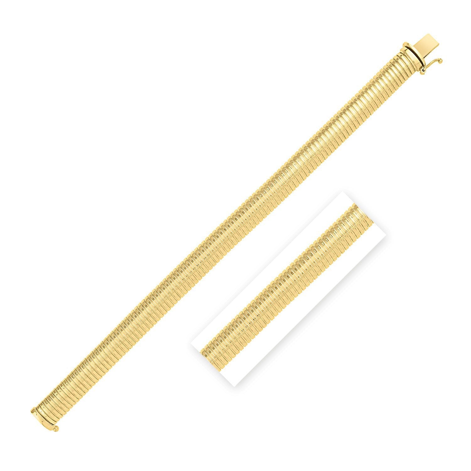 14k Yellow Gold Tubogas Bracelet 9.00 mm on sale at MyriadMart