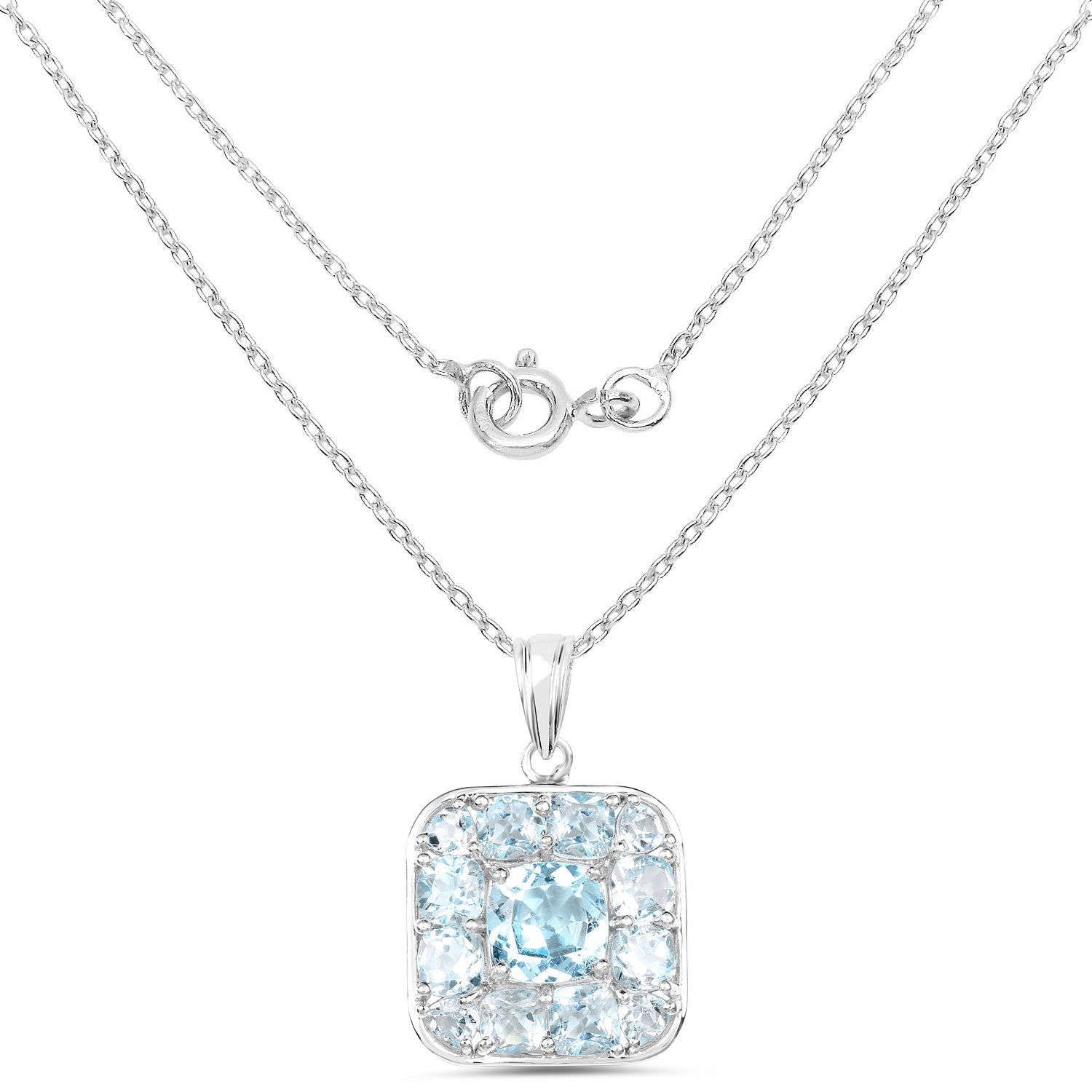 10.05 Carat Genuine Blue Topaz .925 Sterling Silver Pendant on sale at MyriadMart