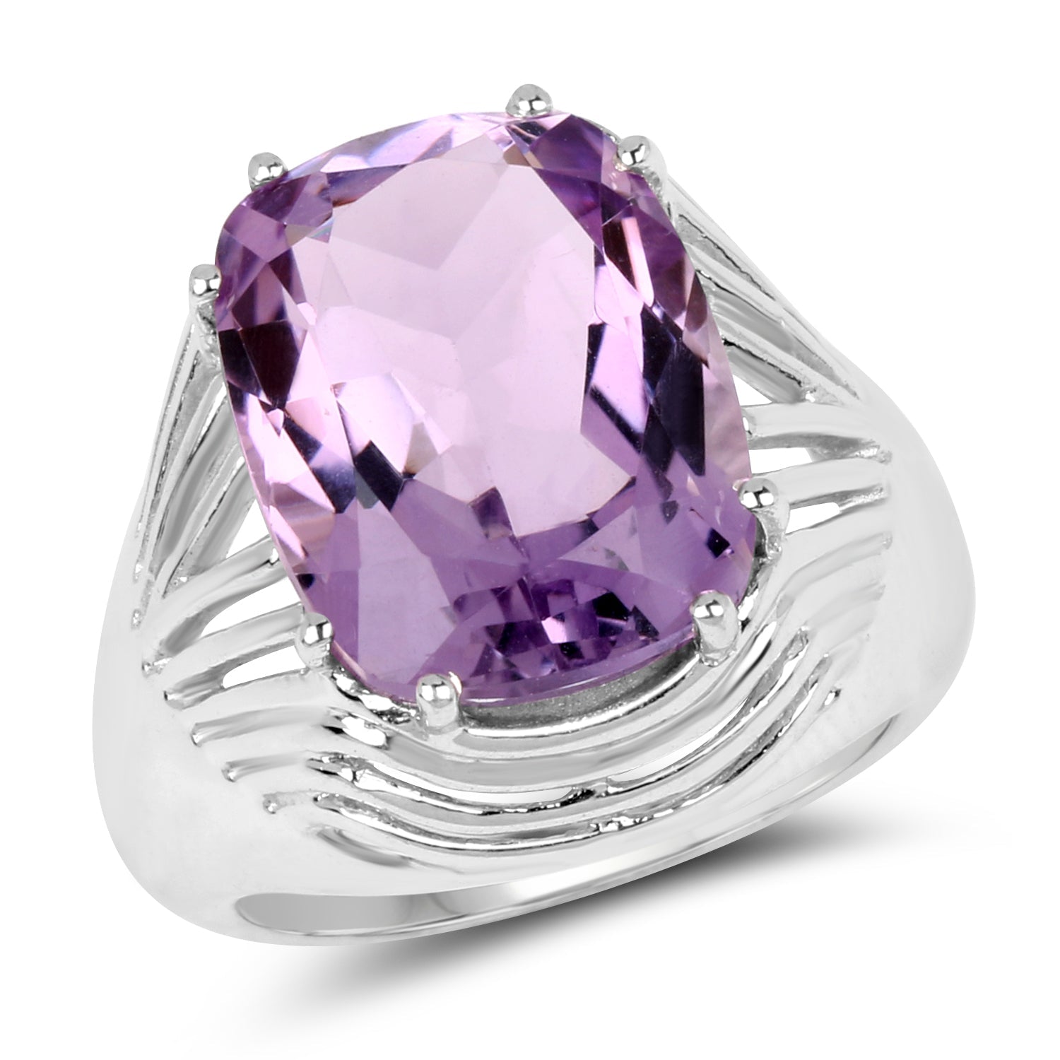 10.02 Carat Genuine Amethyst .925 Sterling Silver Ring on sale at MyriadMart