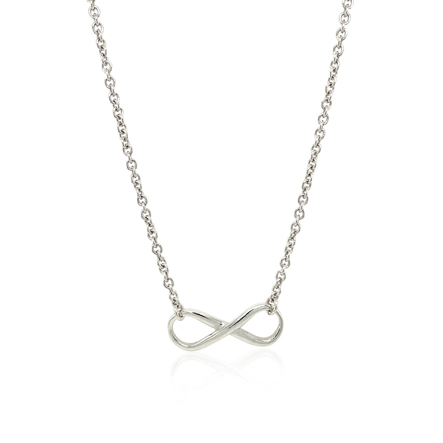 Sterling Silver Infinity Symbol Necklace on sale at MyriadMart