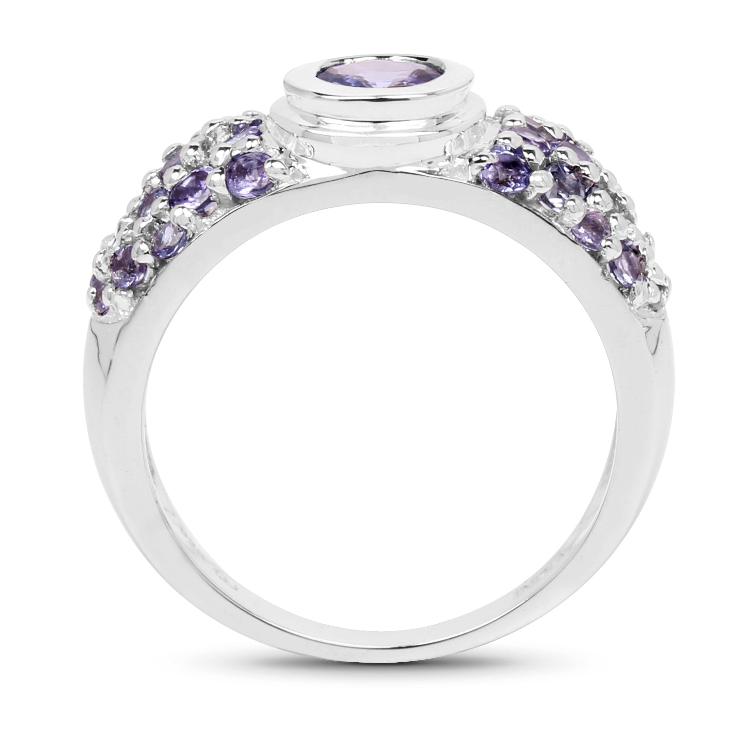 1.45 Carat Genuine Tanzanite .925 Sterling Silver Ring on sale at MyriadMart