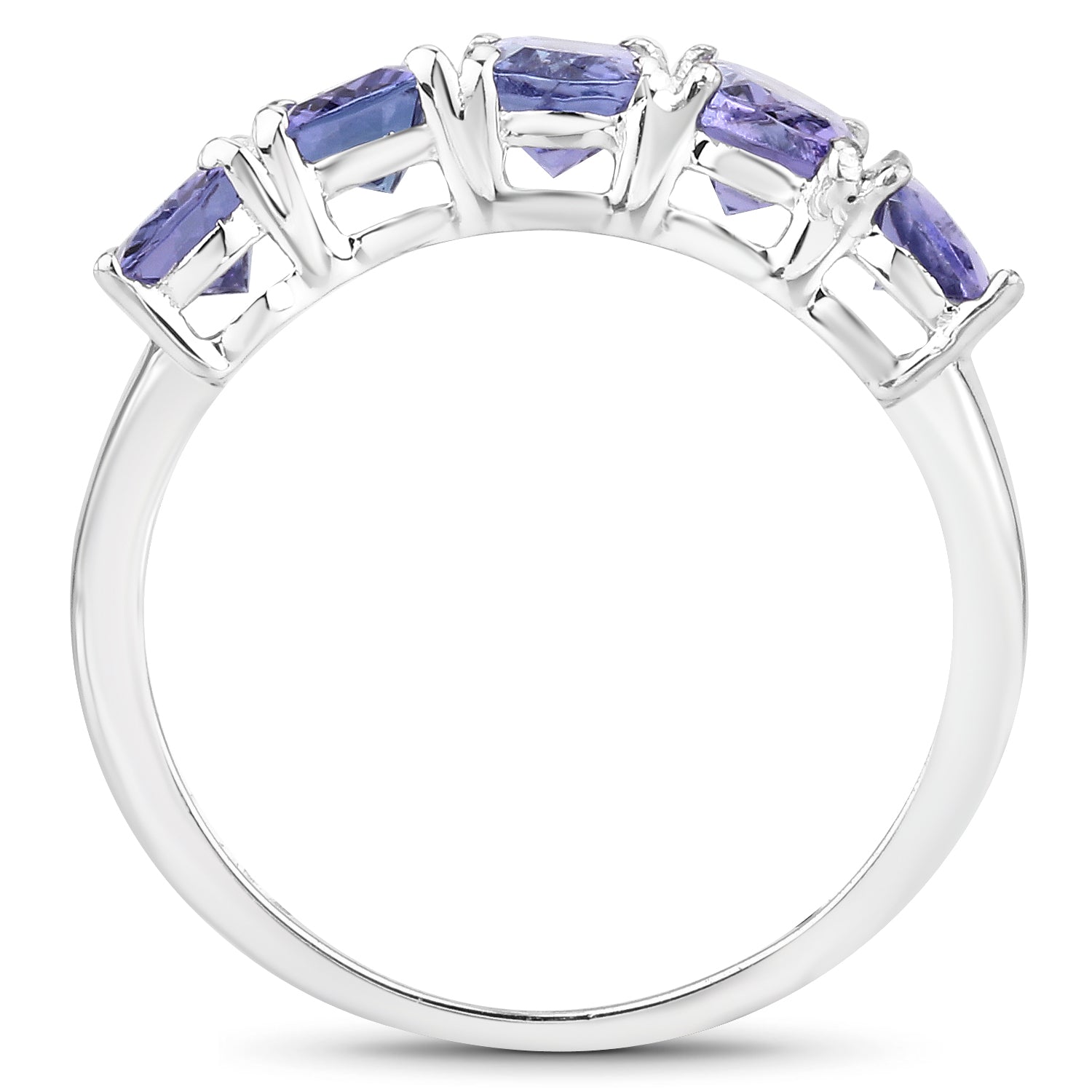 2.65 Carat Genuine Tanzanite .925 Sterling Silver Ring on sale at MyriadMart