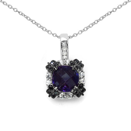 2.38 Carat Genuine Multi Stone .925 Sterling Silver Pendant on sale at MyriadMart