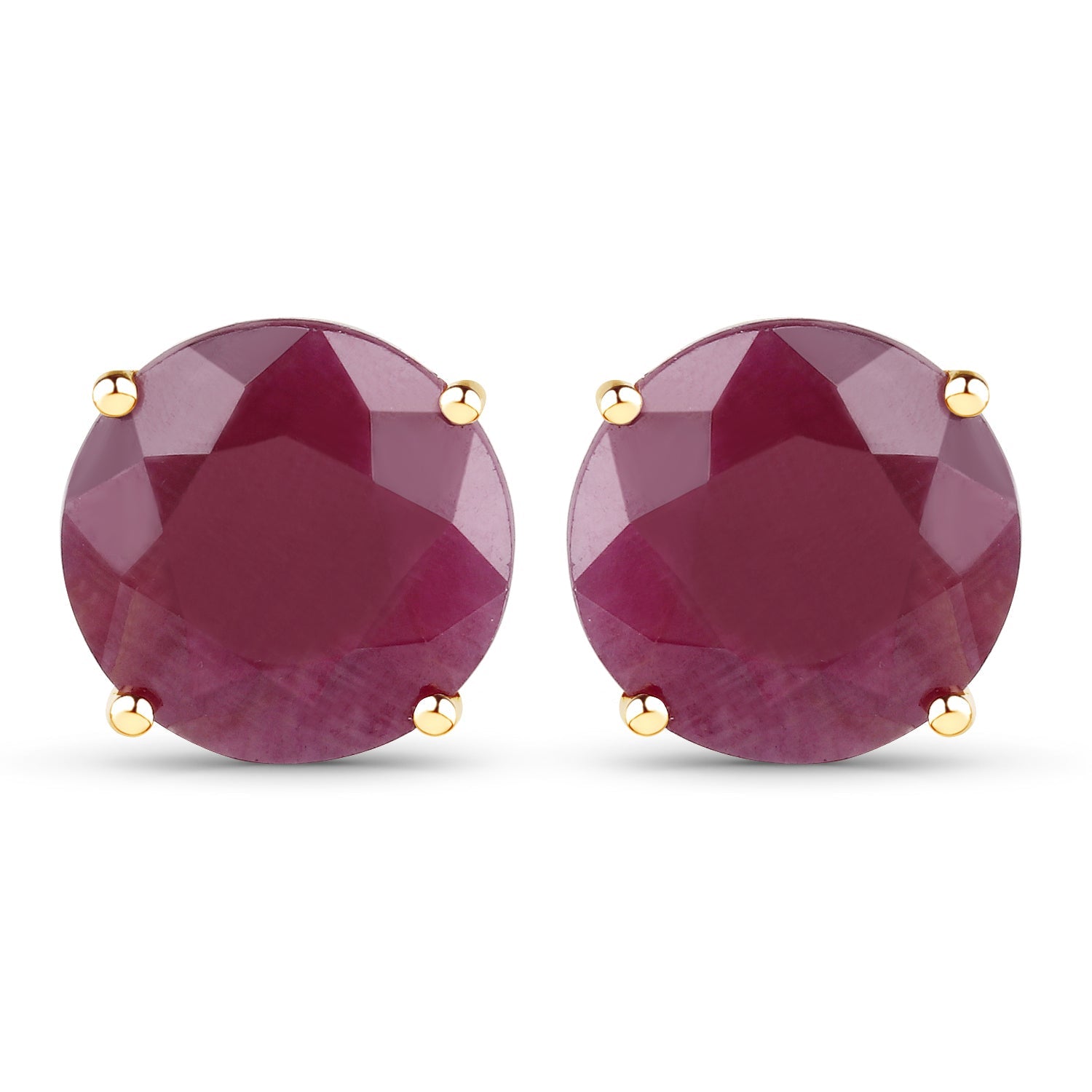 7.40 Carat Genuine Ruby 14K Yellow Gold Earrings on sale at MyriadMart