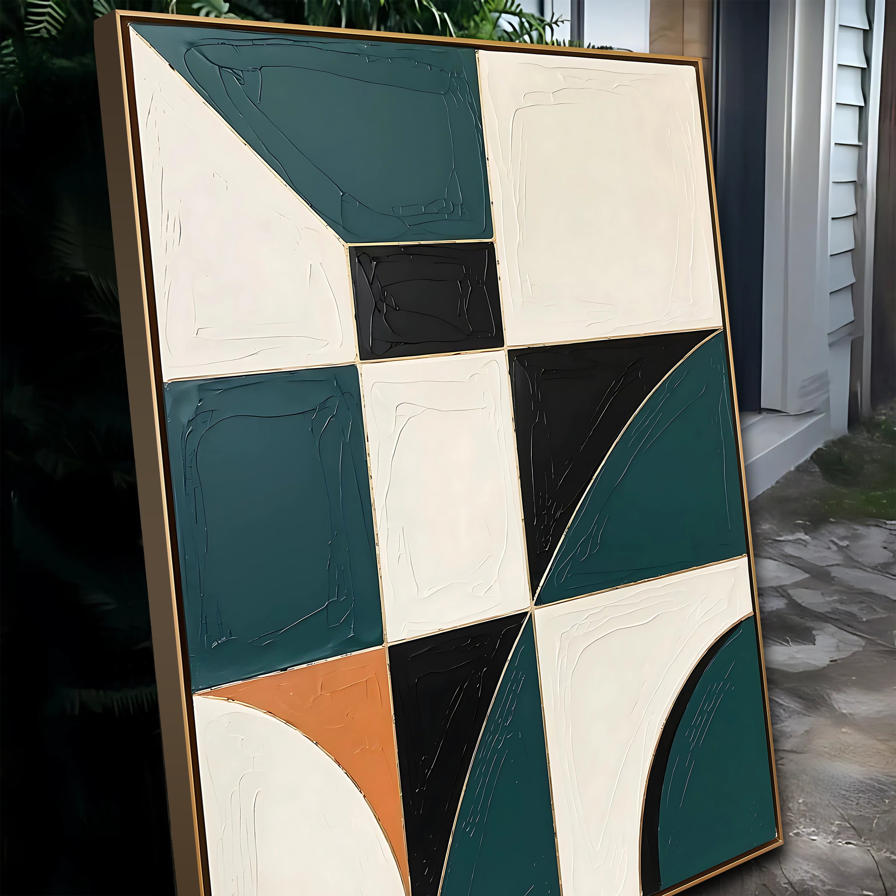 Green Abstract Shapes Wall Art on sale at MyriadMart