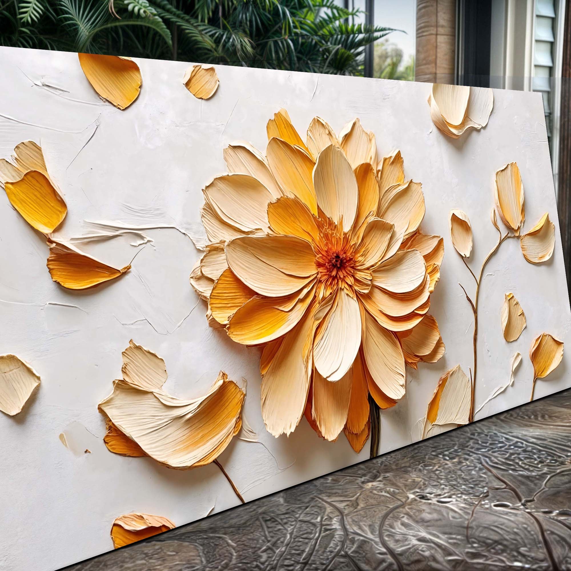 Golden Dandelion Minimalist Abstract Wall Art III on sale at MyriadMart