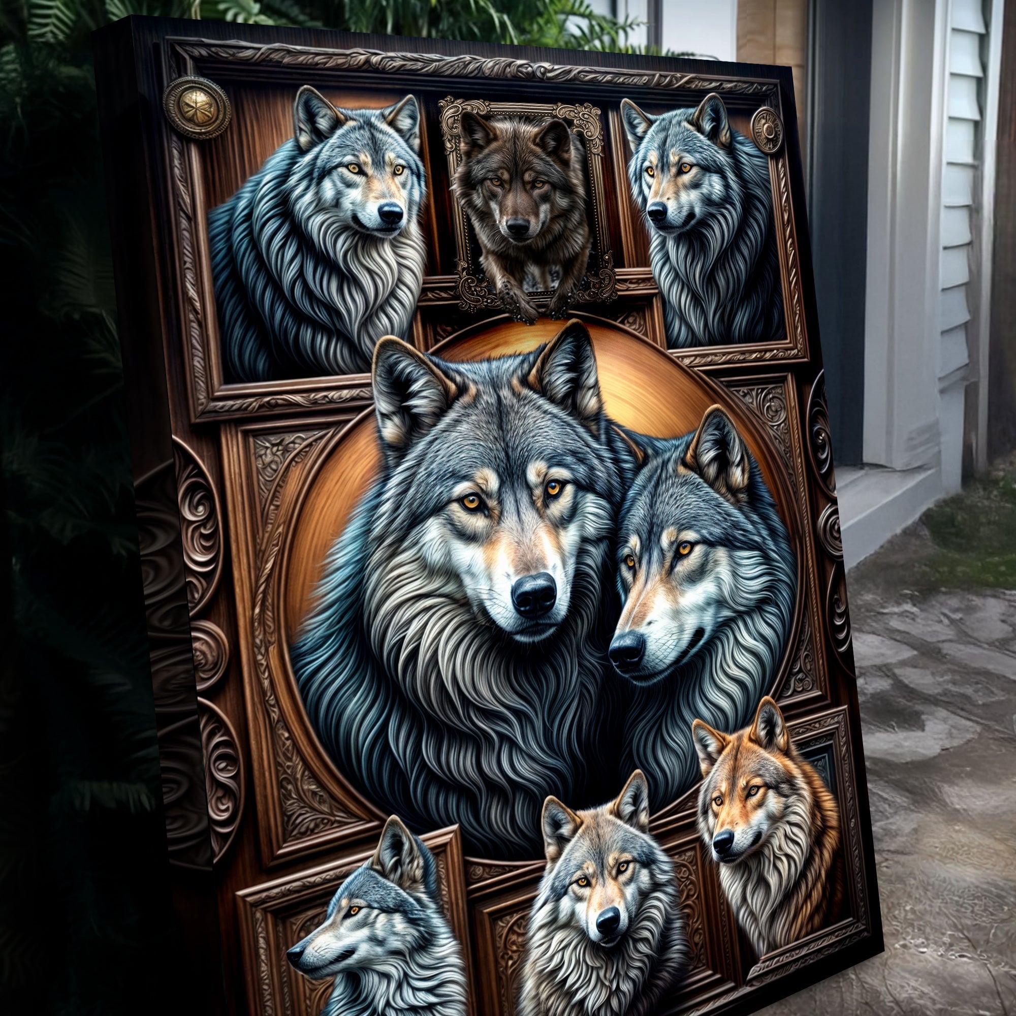 3D Wolf Collage Wall Art III on sale at MyriadMart