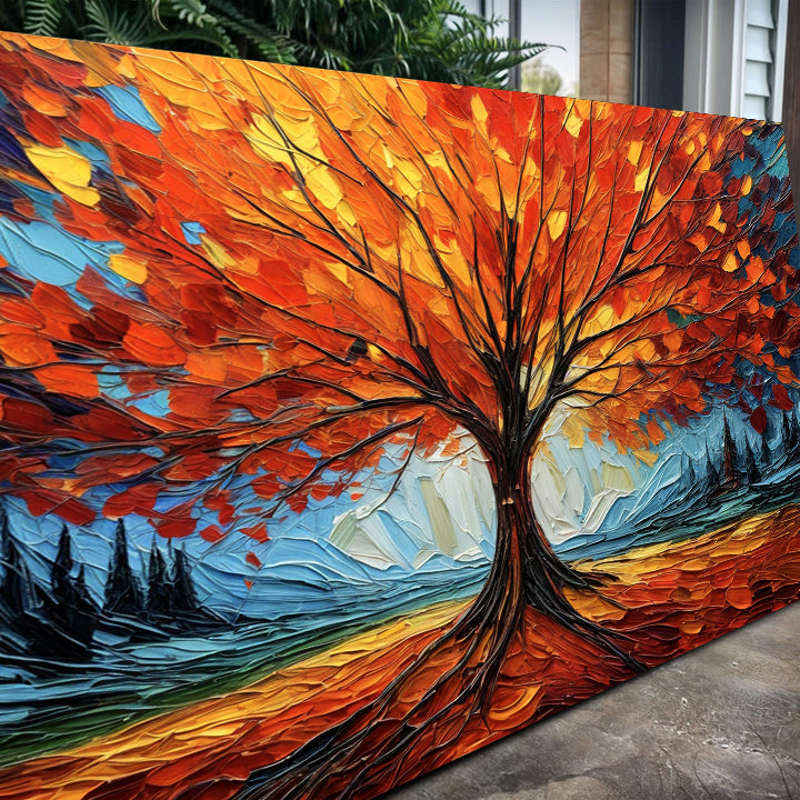 Autumn Fire Impasto Wall Art on sale at MyriadMart