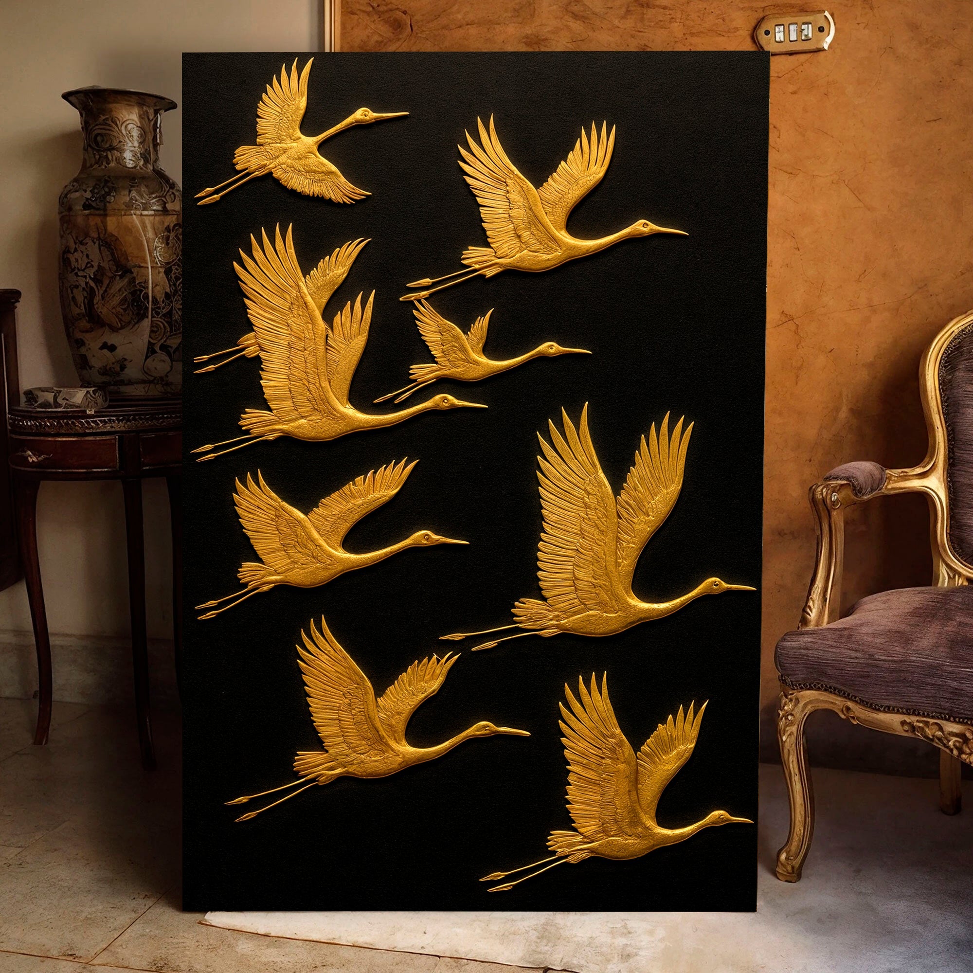 Abstract Sandhill Cranes Wall Art on sale at MyriadMart